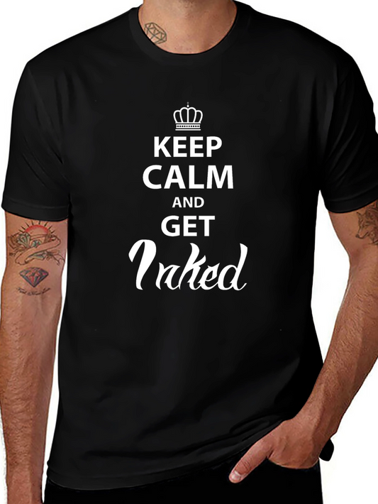Keep Calm and Get Inked T-Shirt - Black