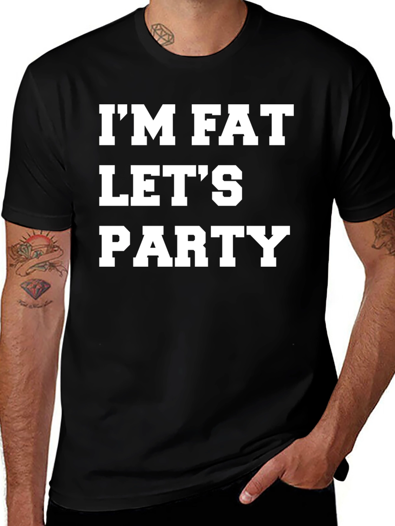 Im Fat Lets Party T-Shirt - Bold Graphic Tee