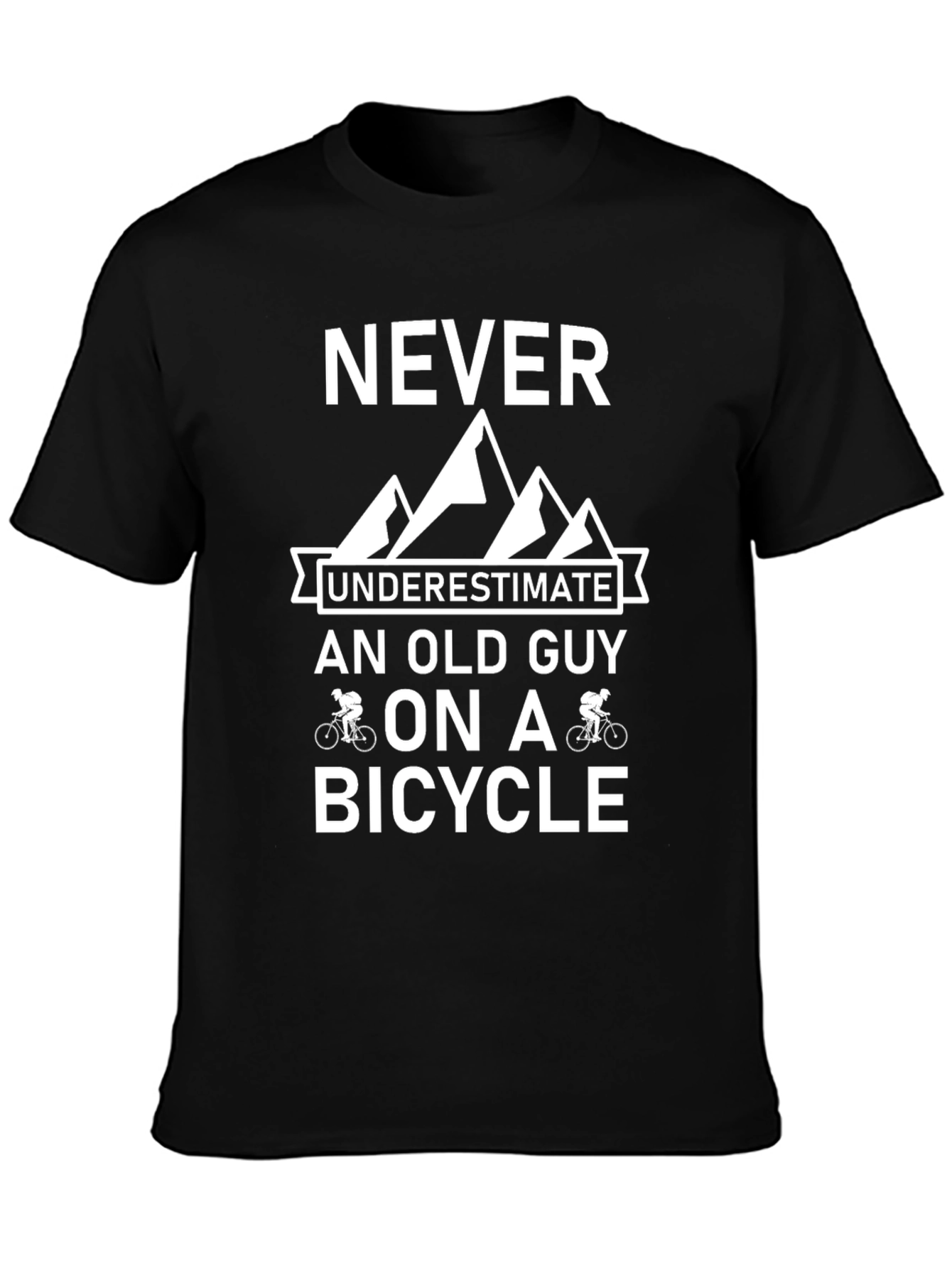 Funny Old Guy Bicycling T-Shirt