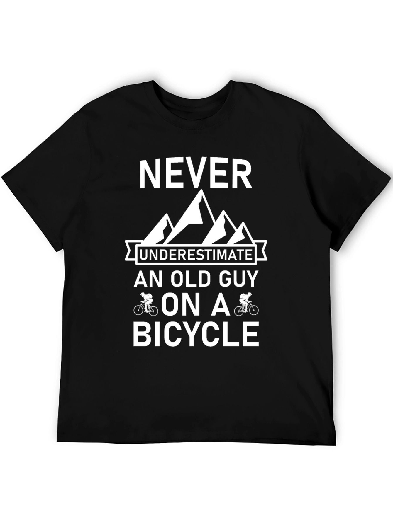 Funny Old Guy Bicycling T-Shirt