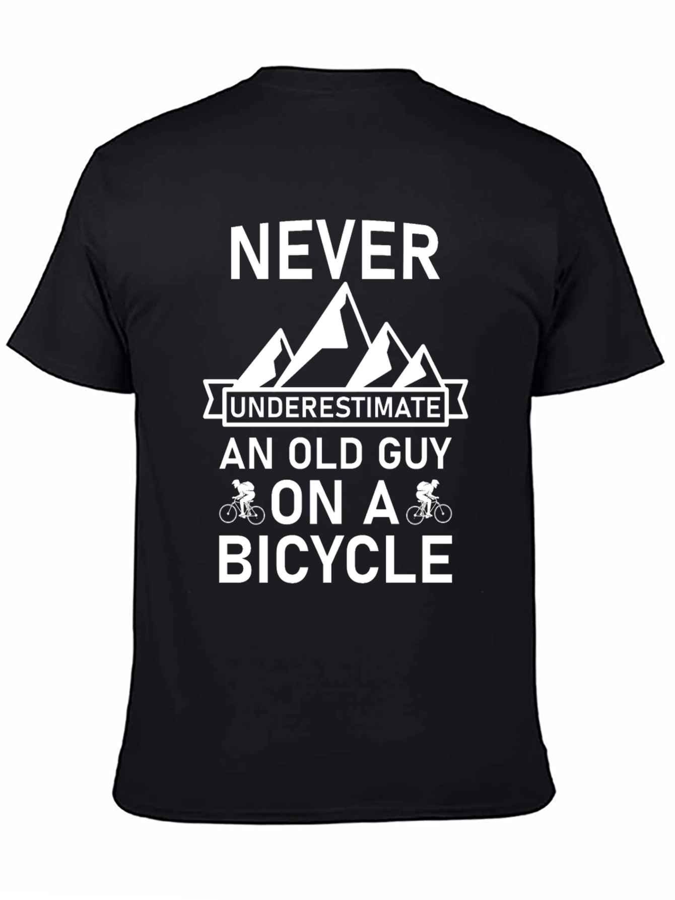 Funny Old Guy Bicycling T-Shirt