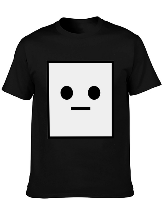 Minimalist Square Face Black T-Shirt