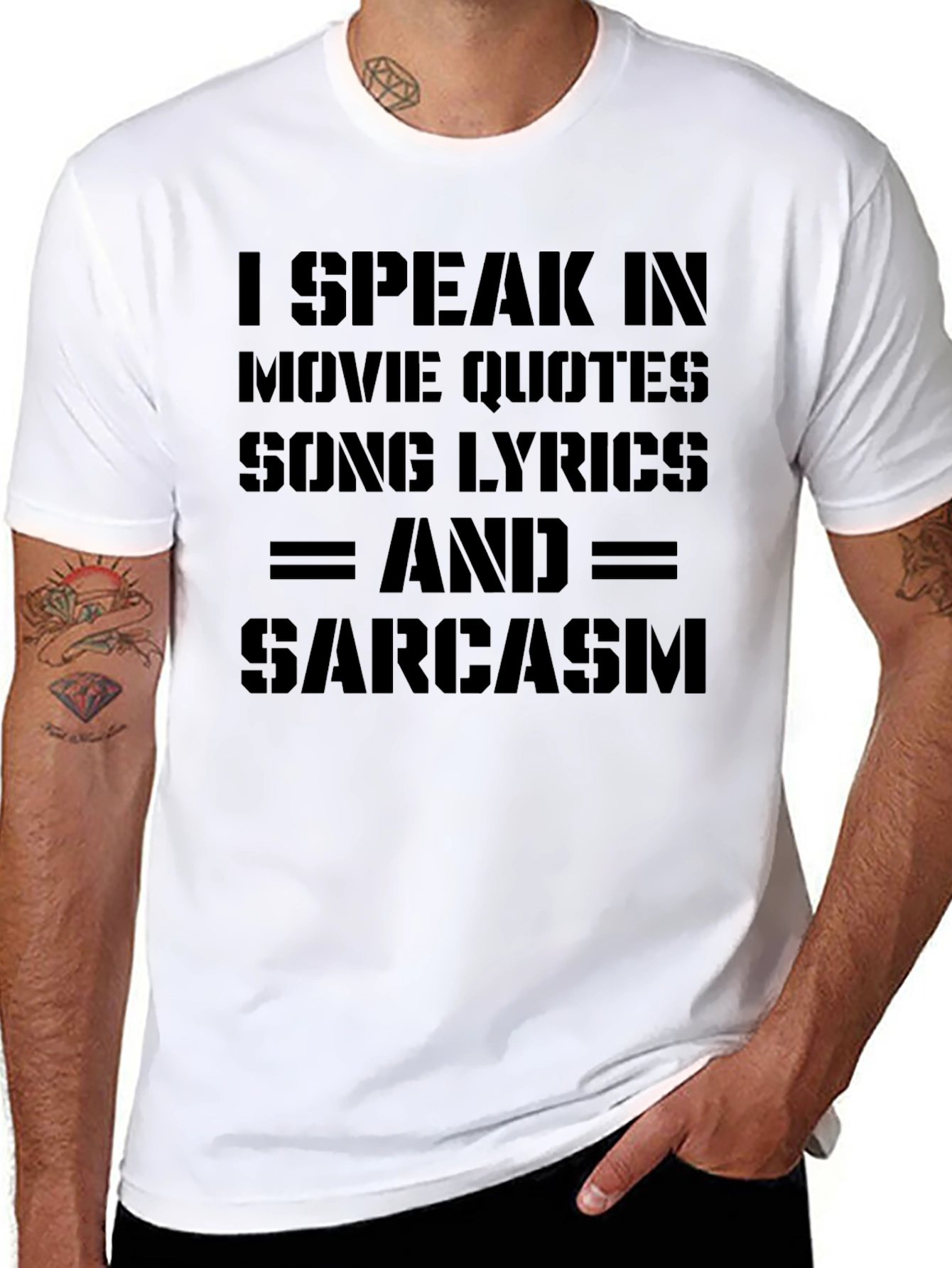 Movie Quotes Song Lyrics Sarcasm Graphic T-Shirt