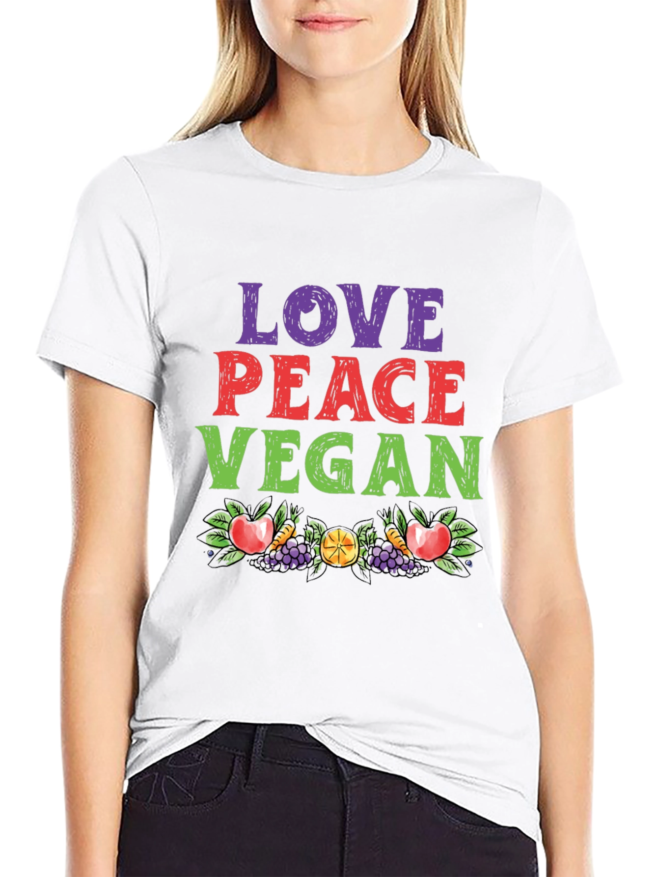 Love Peace Vegan T-Shirt