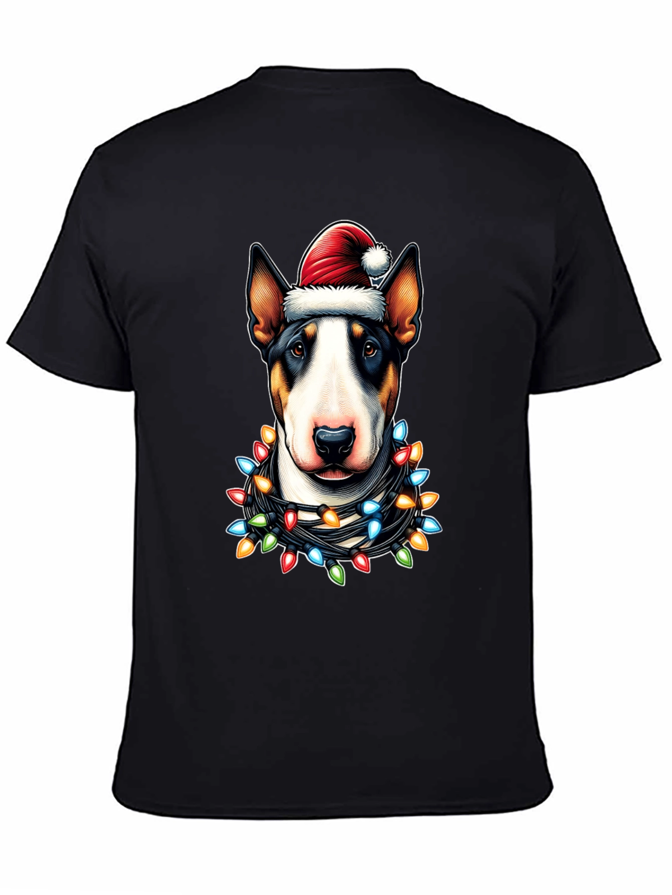 Festive Bull Terrier Christmas Lights T-Shirt