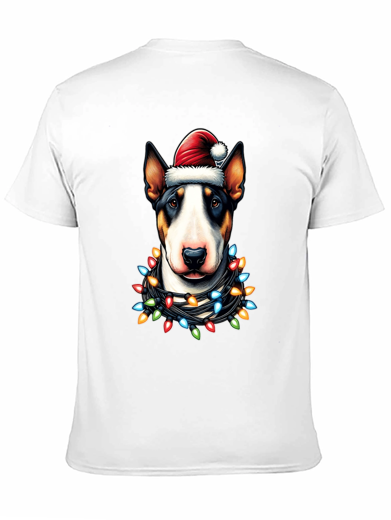 Festive Bull Terrier Christmas Lights T-Shirt