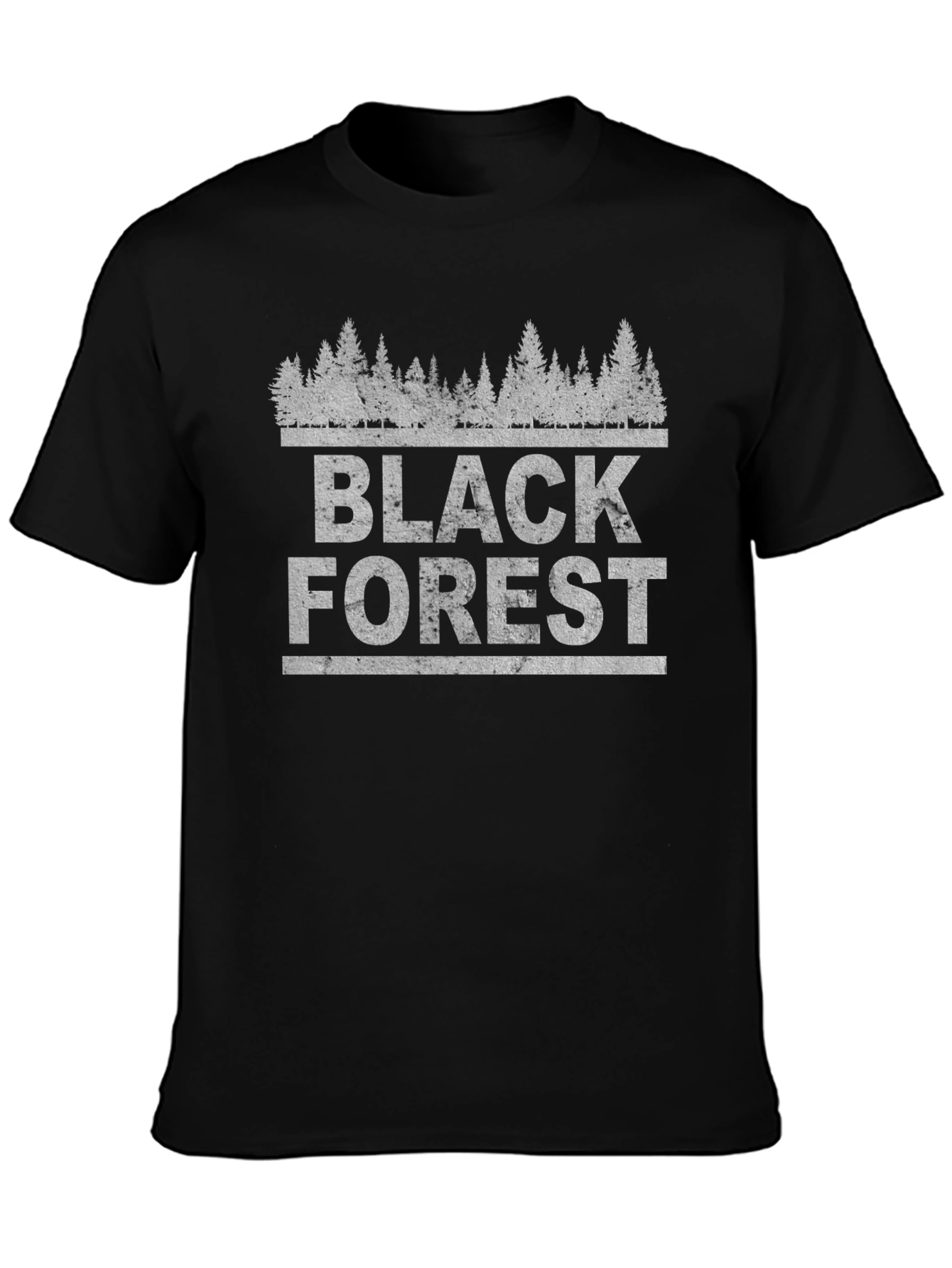 Black Forest Graphic Tee - Nature Inspired Shirt