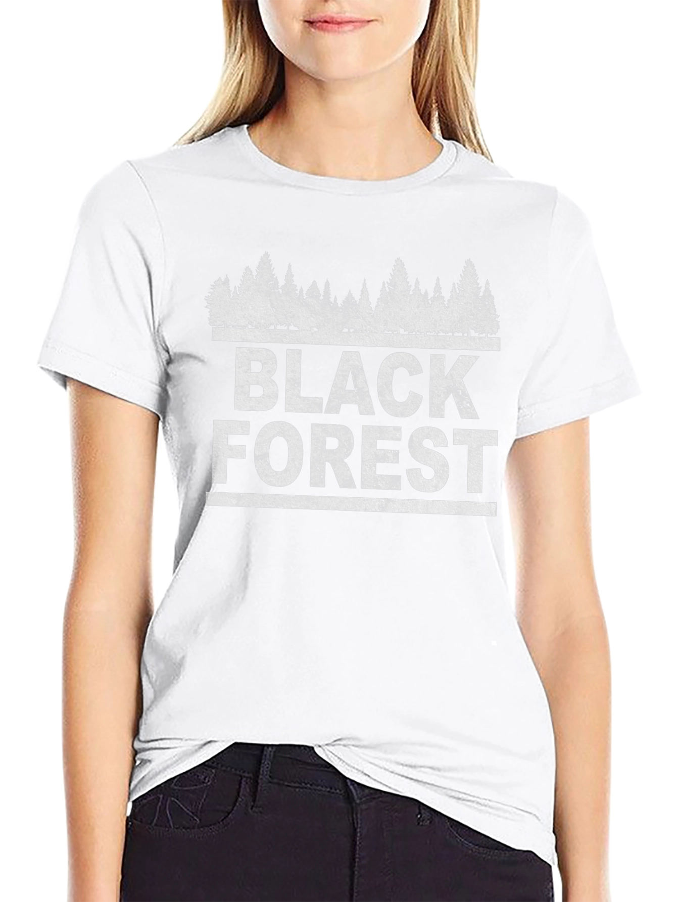 Black Forest Graphic Tee - Nature Inspired Shirt