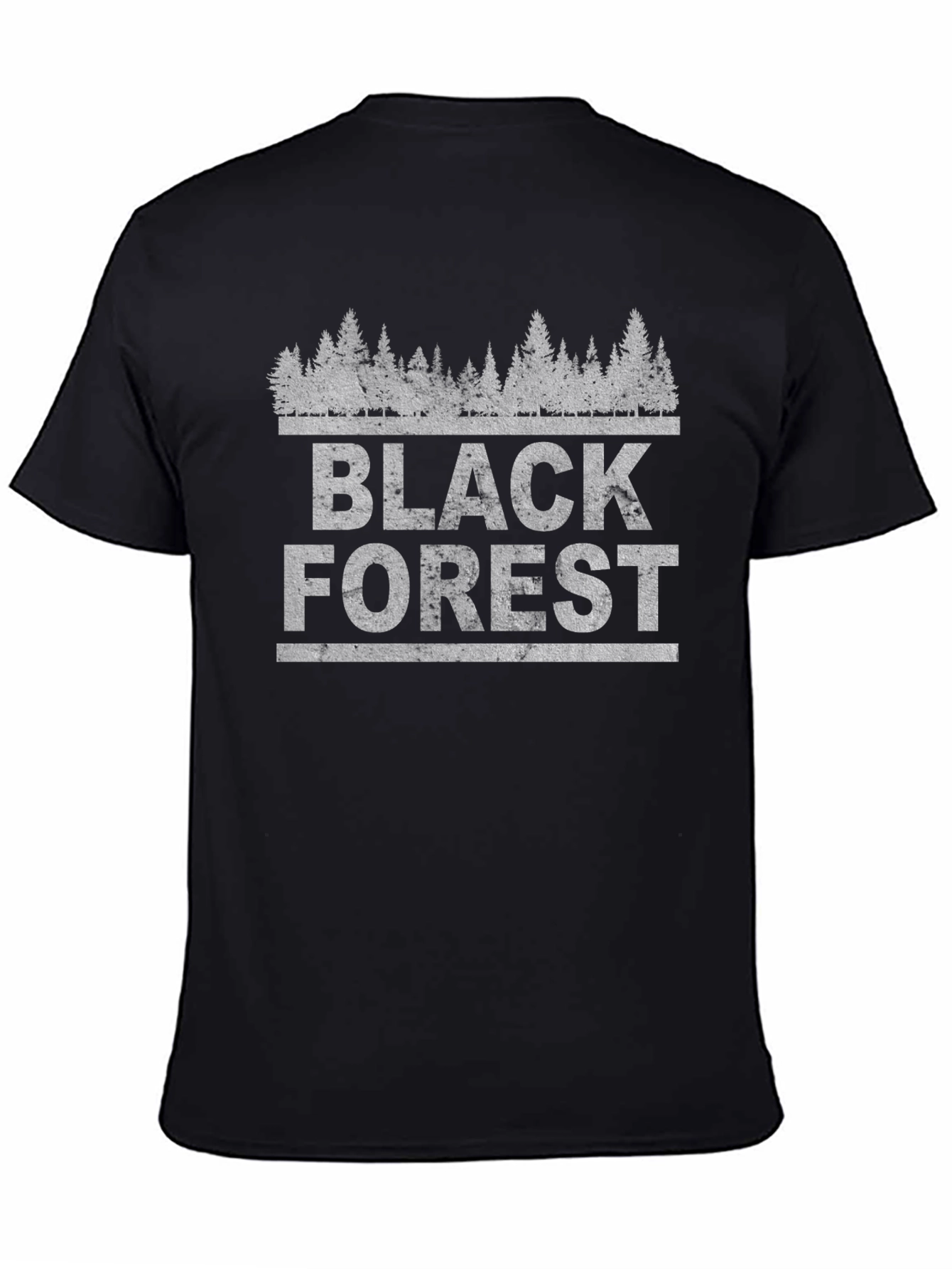 Black Forest Graphic Tee - Nature Inspired Shirt