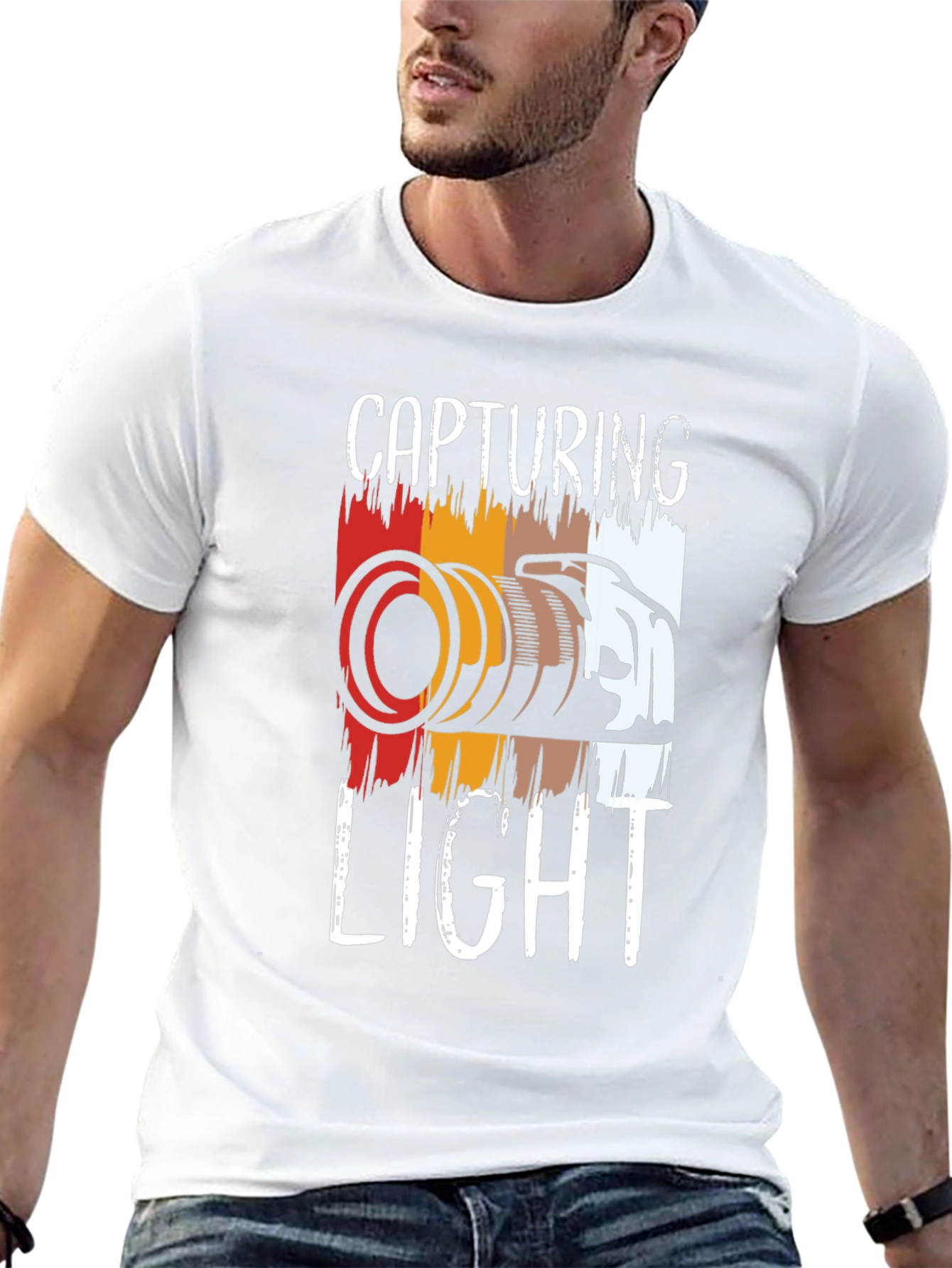Capturing Light Camera Graphic Tee - Photography Lover Shirt