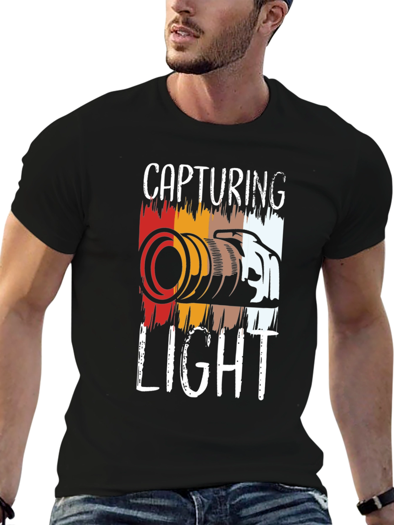 Capturing Light Camera Graphic Tee - Photography Lover Shirt