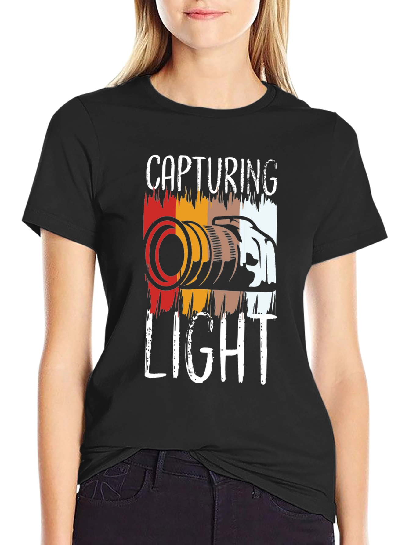 Capturing Light Camera Graphic Tee - Photography Lover Shirt