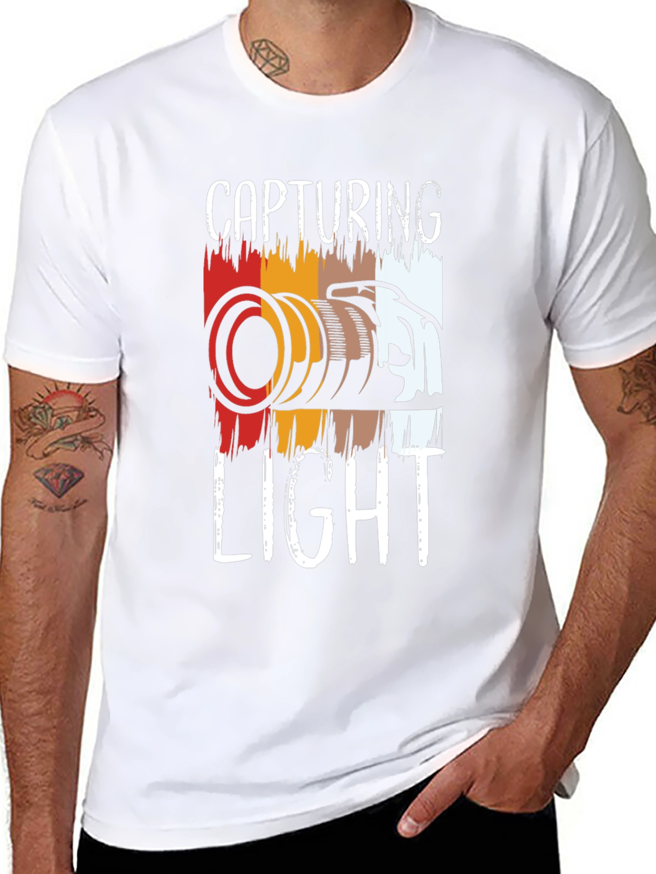 Capturing Light Camera Graphic Tee - Photography Lover Shirt
