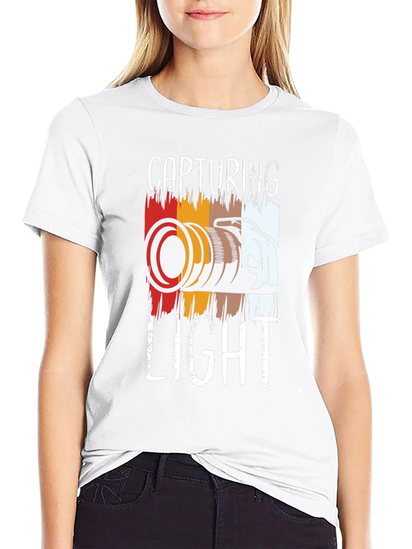 Capturing Light Camera Graphic Tee - Photography Lover Shirt