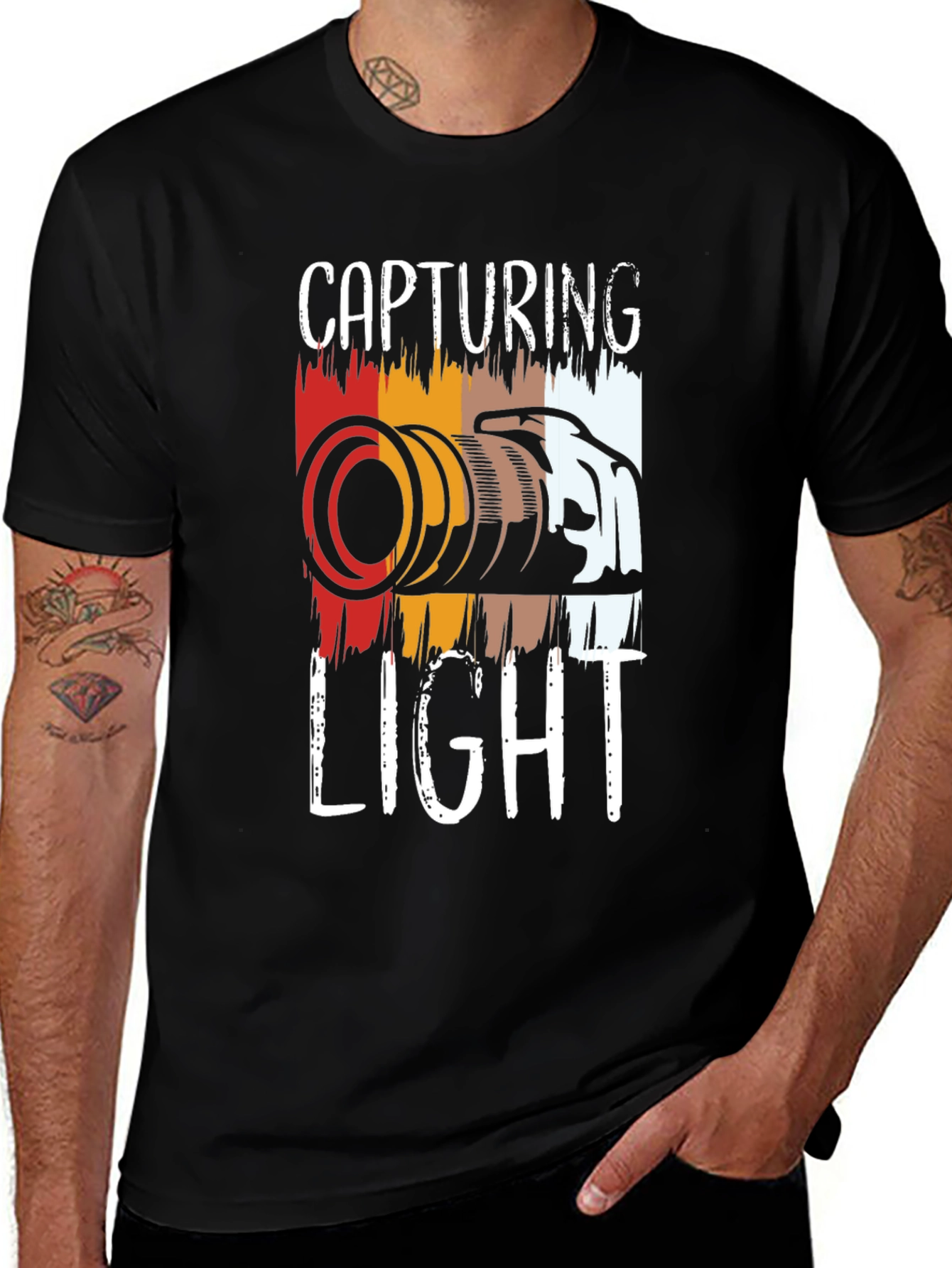 Capturing Light Camera Graphic Tee - Photography Lover Shirt