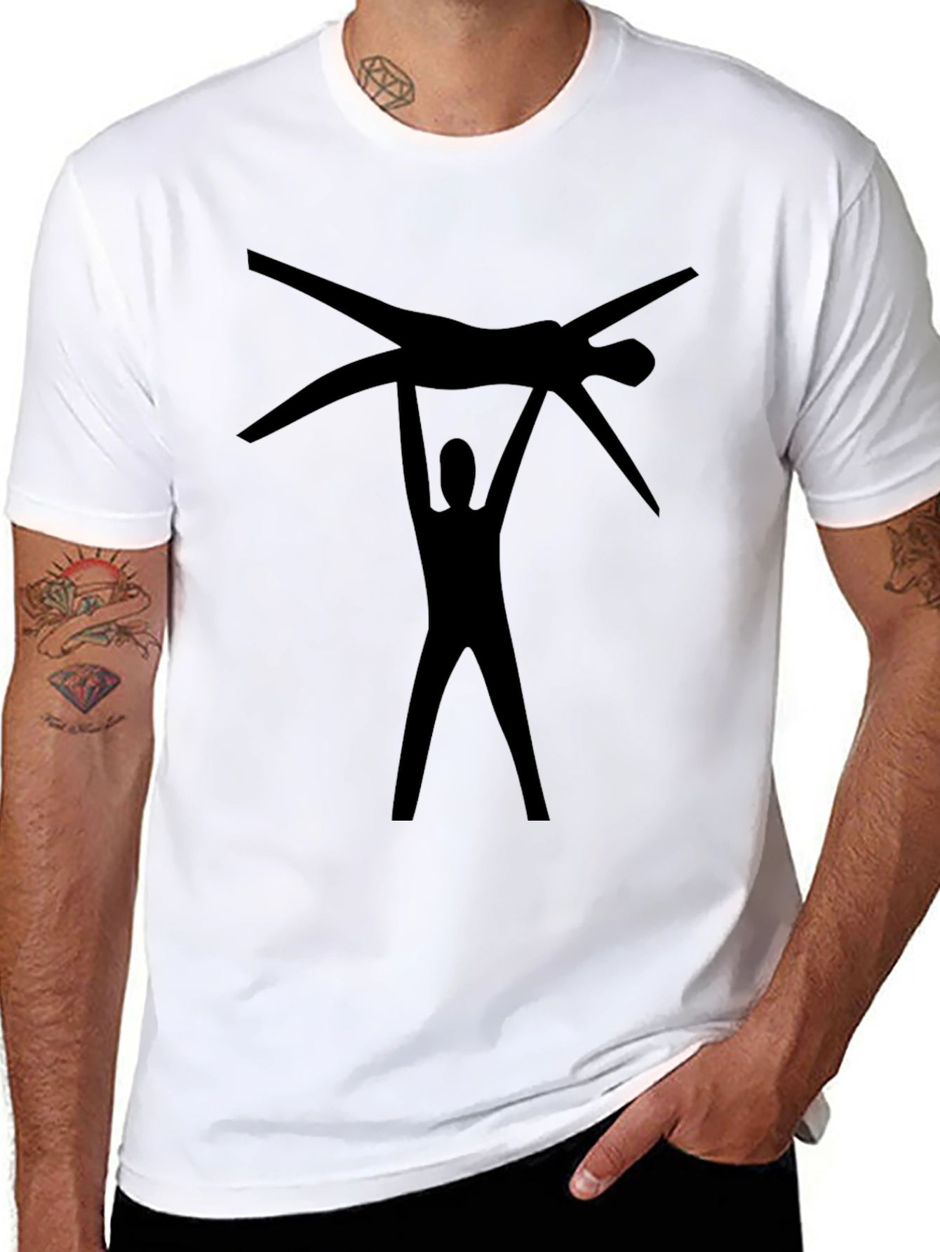 Gymnastics Silhouette Black T-Shirt