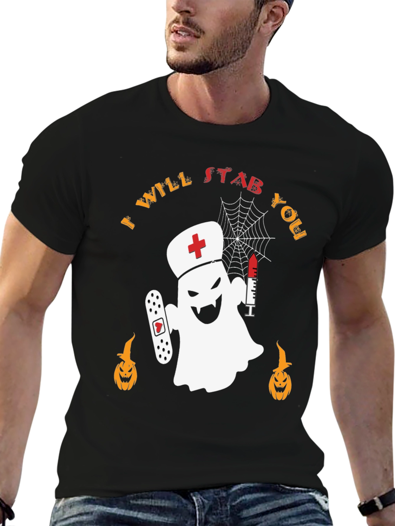 Spooky Nurse Ghost Halloween T-Shirt