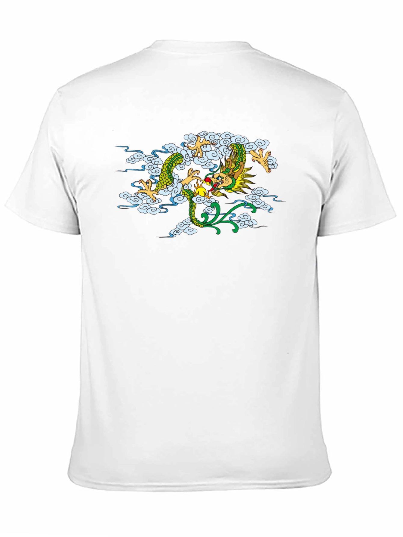Dragon Cloud Graphic Tee - Black Casual Style