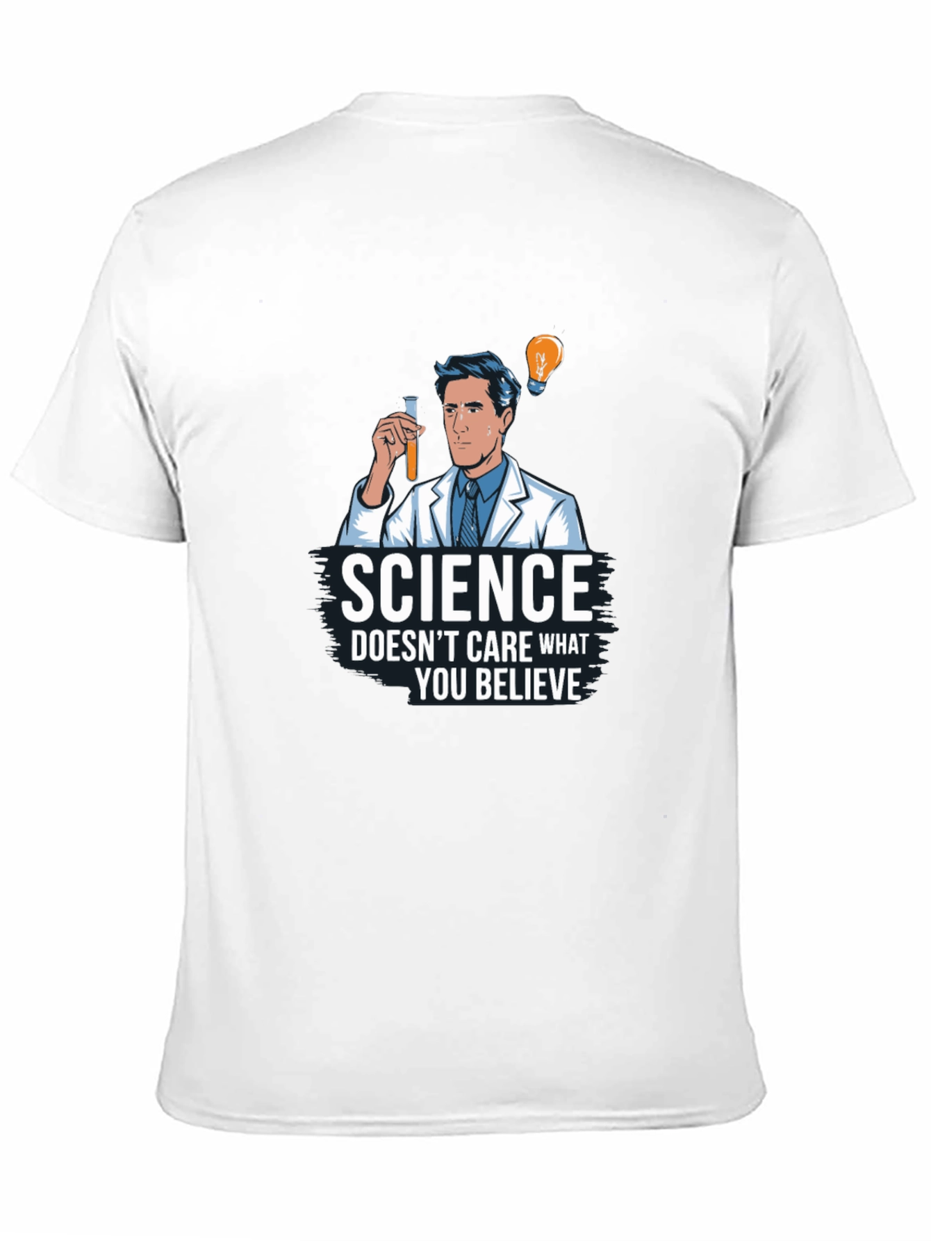 Science Doesnt Care Mens Black Graphic T-Shirt