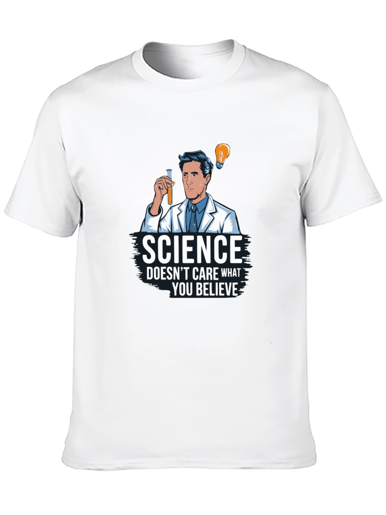 Science Doesnt Care Mens Black Graphic T-Shirt