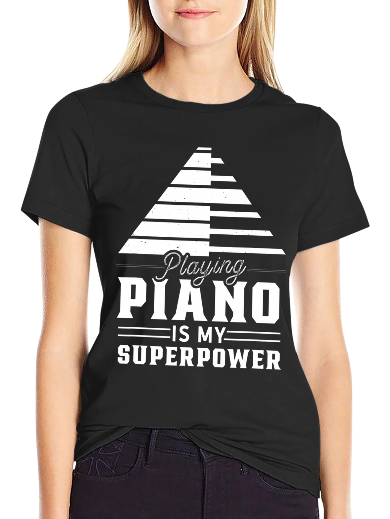 Piano Superpower Graphic Tee - Musician Gift