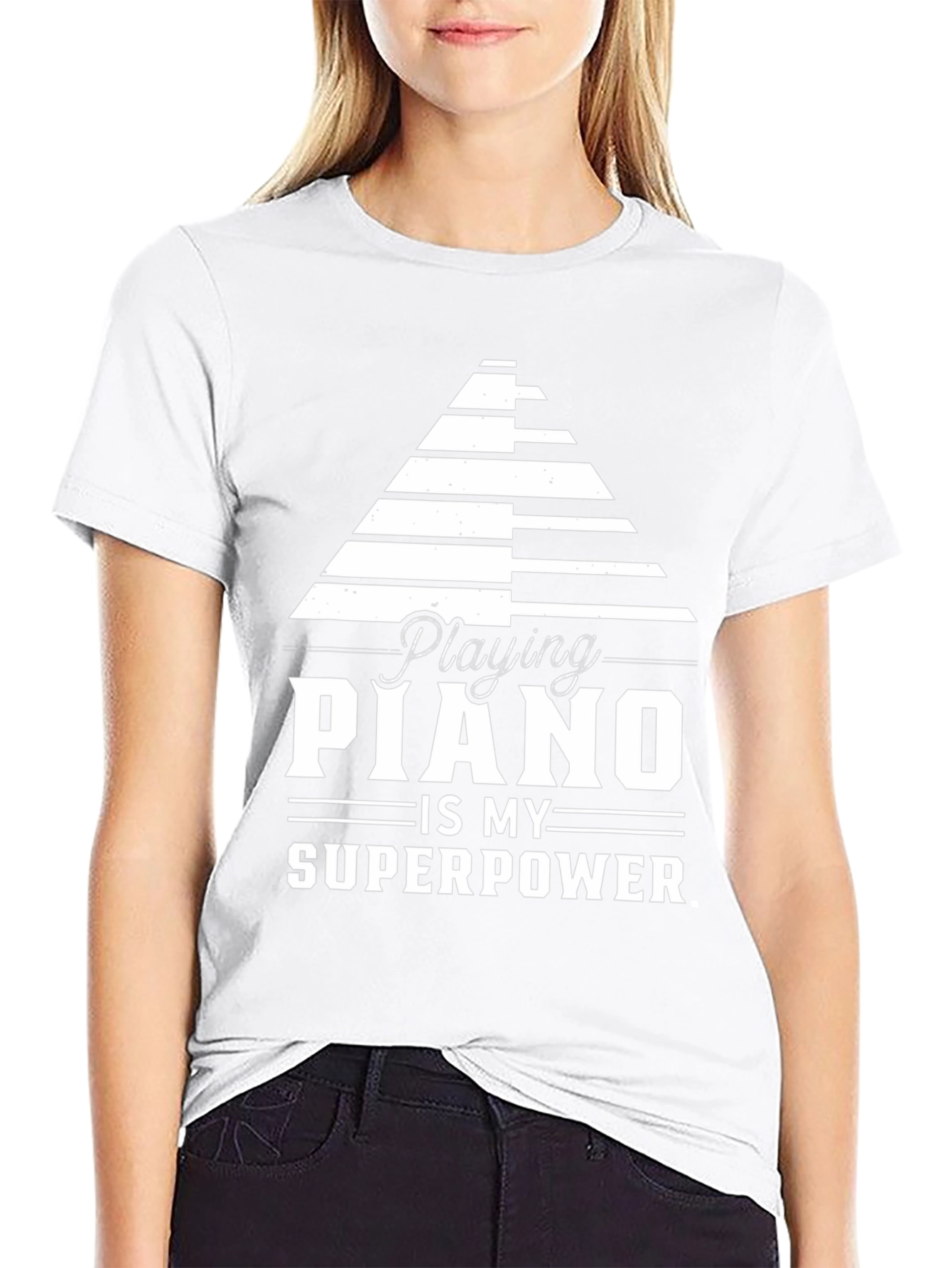 Piano Superpower Graphic Tee - Musician Gift