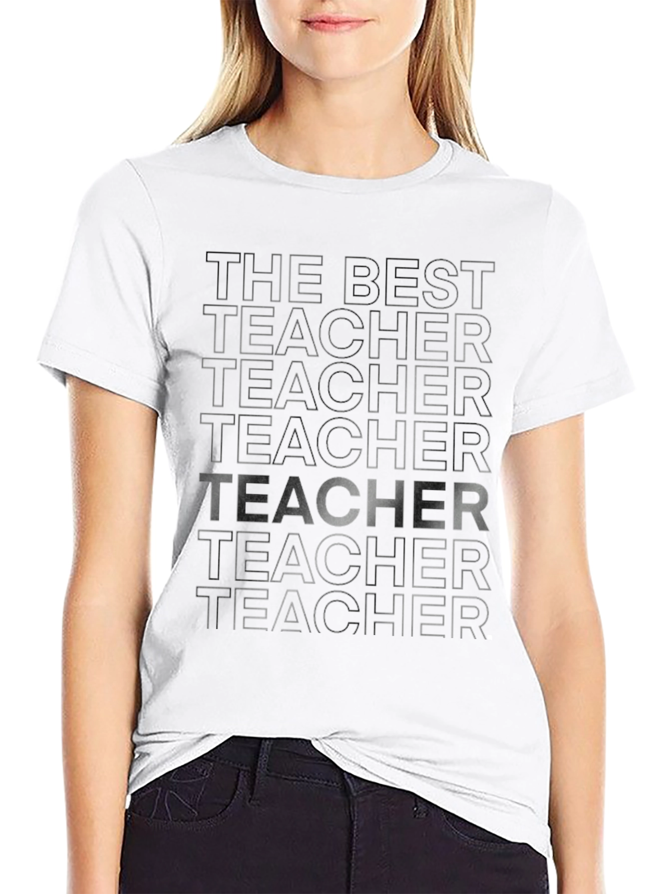 Best Teacher Graphic Tee - Black T-Shirt