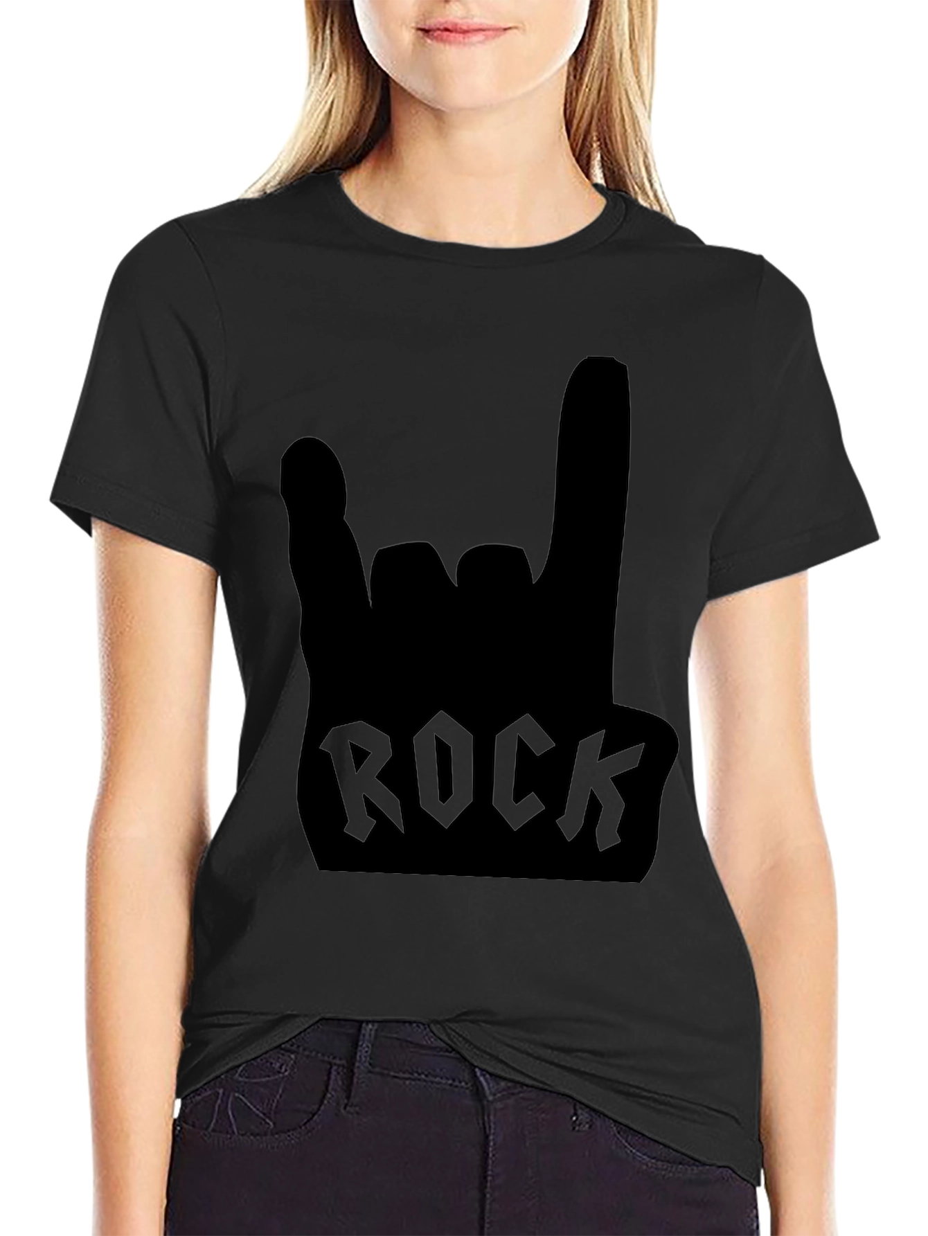 Rock On! Classic Black Graphic Tee