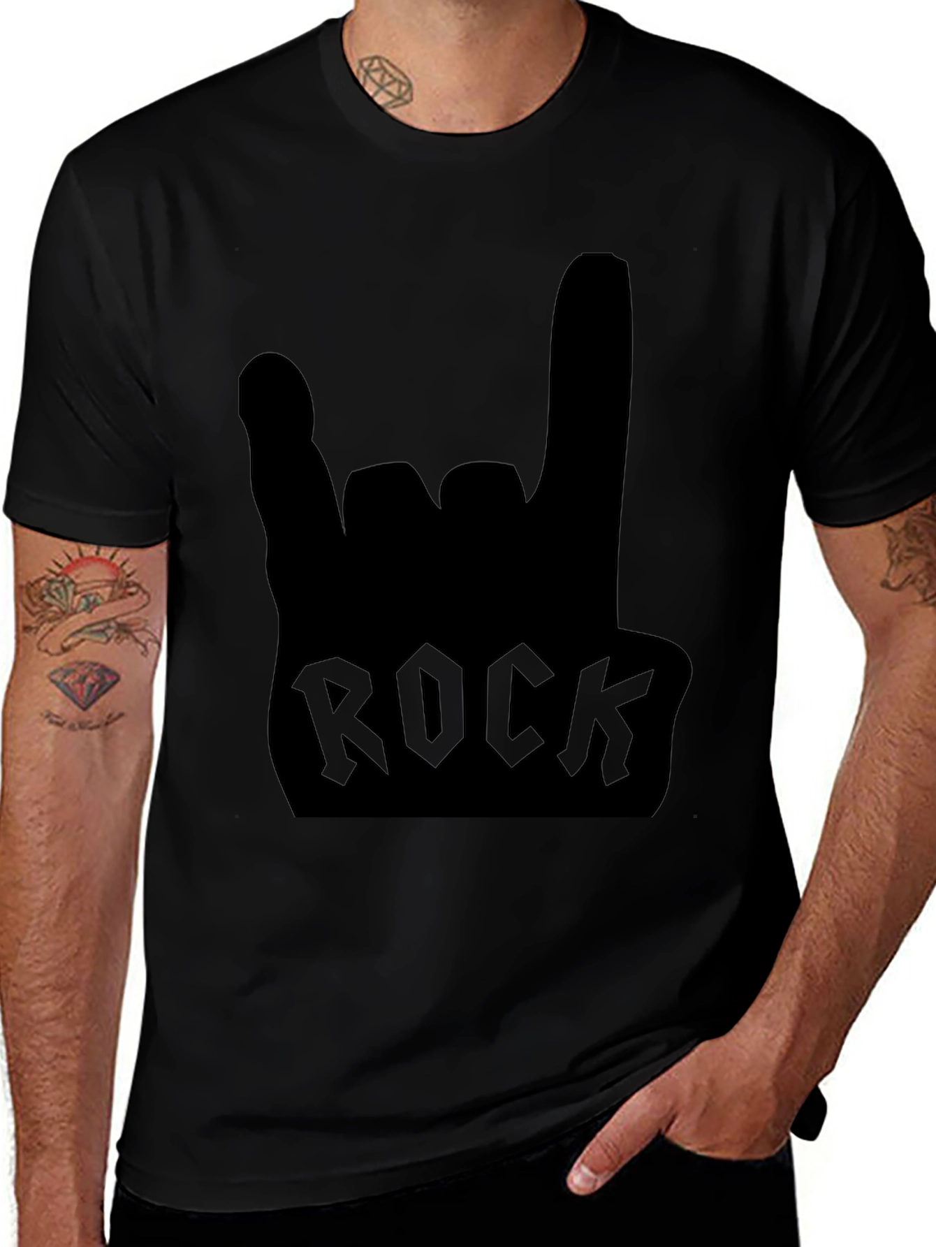 Rock On! Classic Black Graphic Tee