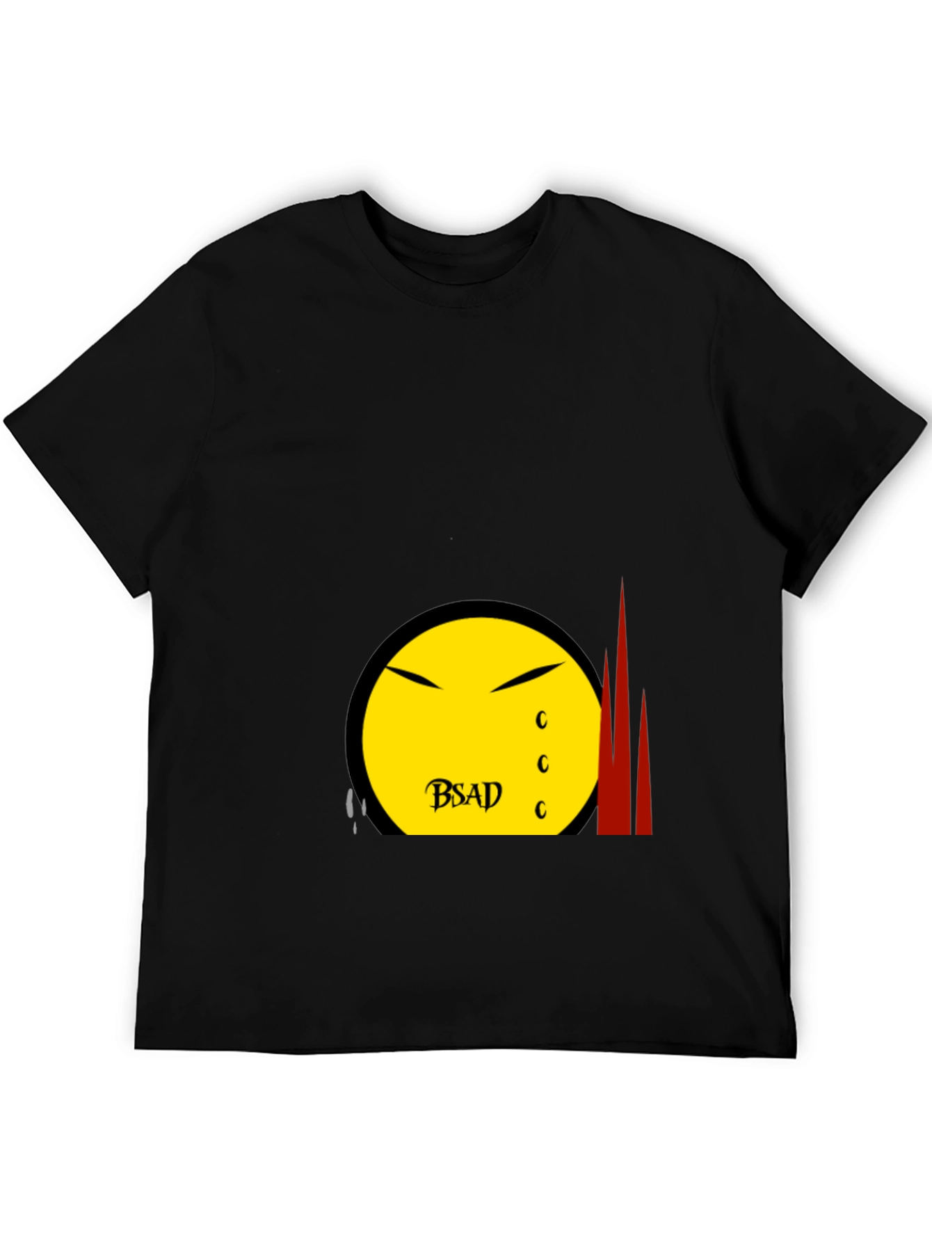 BSAD Smiley Face Black T-Shirt