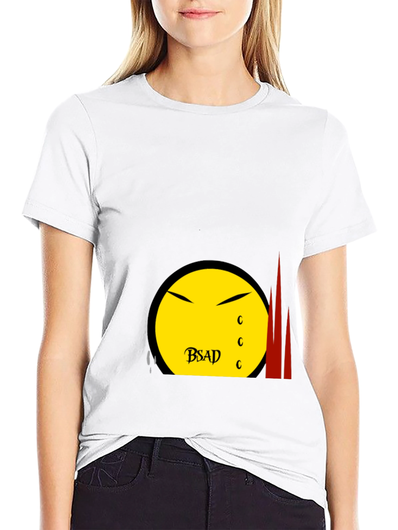 BSAD Smiley Face Black T-Shirt