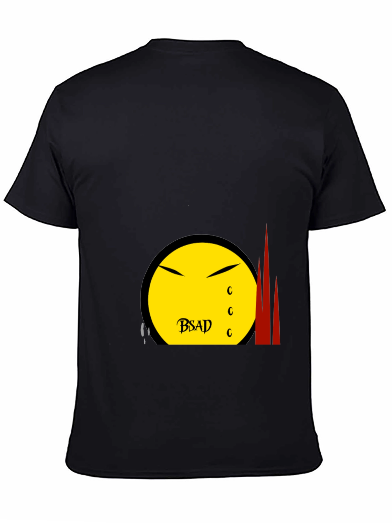 BSAD Smiley Face Black T-Shirt