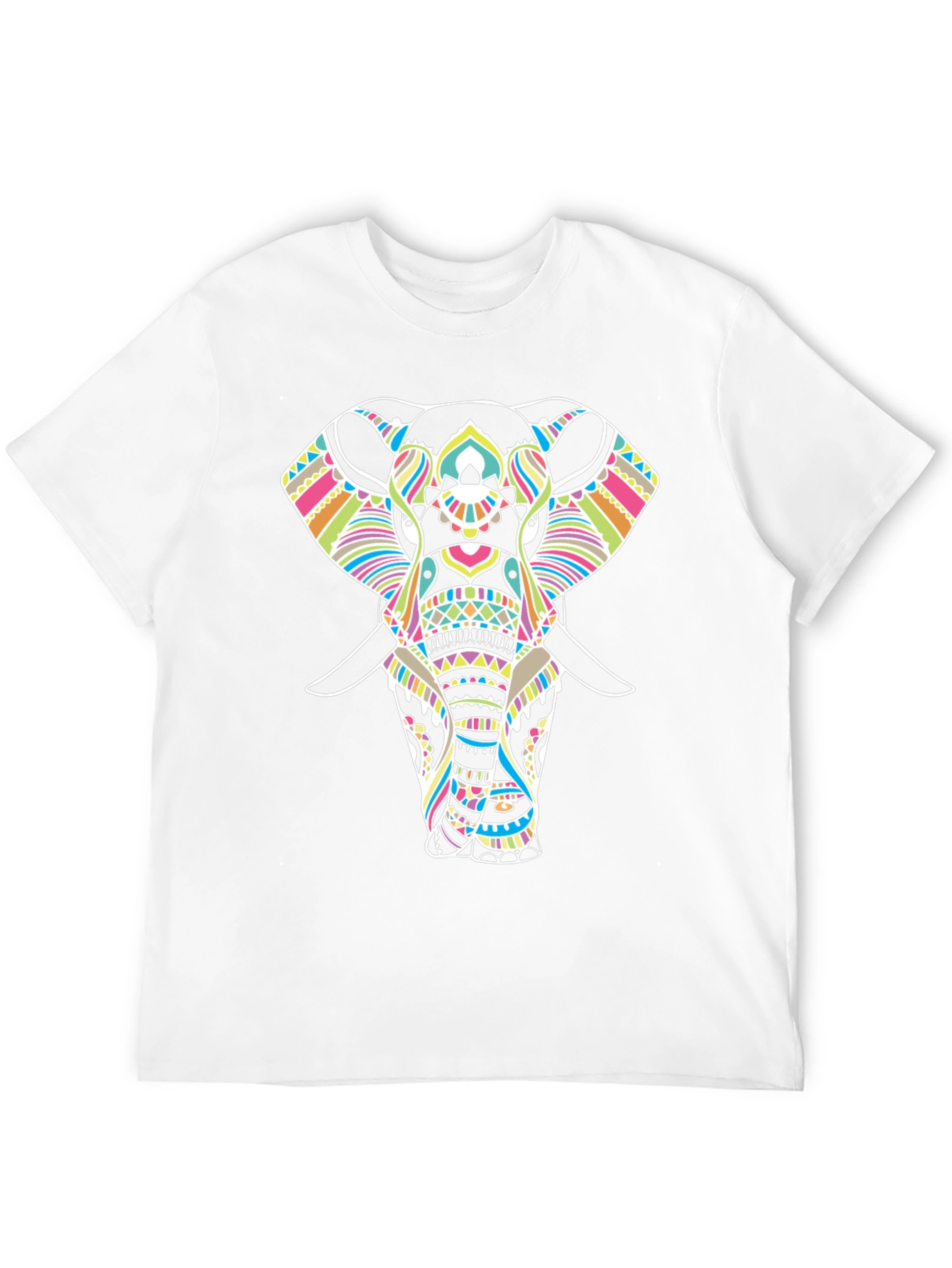 Elephant Graphic Print Black T-Shirt