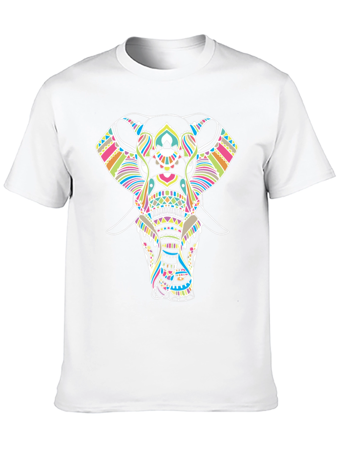 Elephant Graphic Print Black T-Shirt