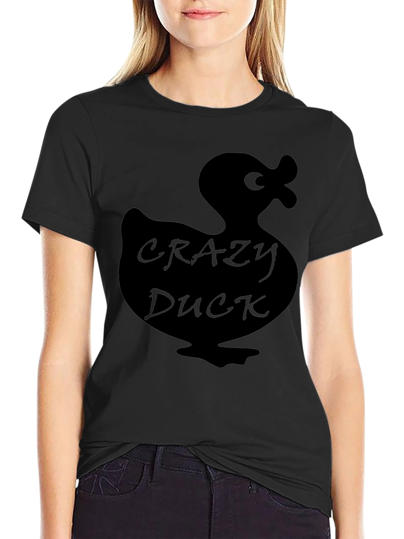 Crazy Duck Black T-Shirt: Quirky & Fun Style