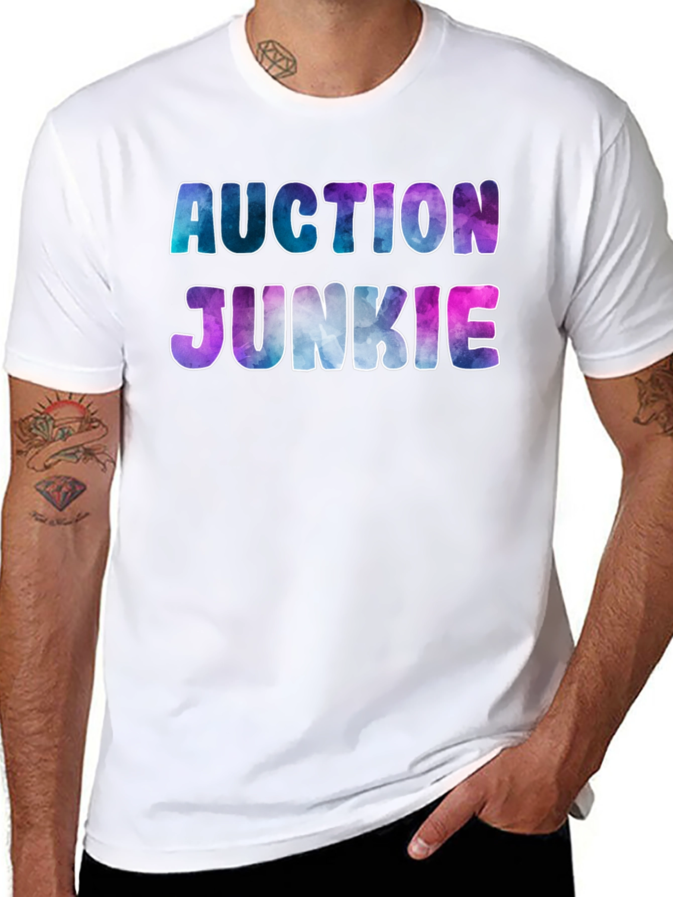 Auction Junkie Graphic T-Shirt - Galaxy Design