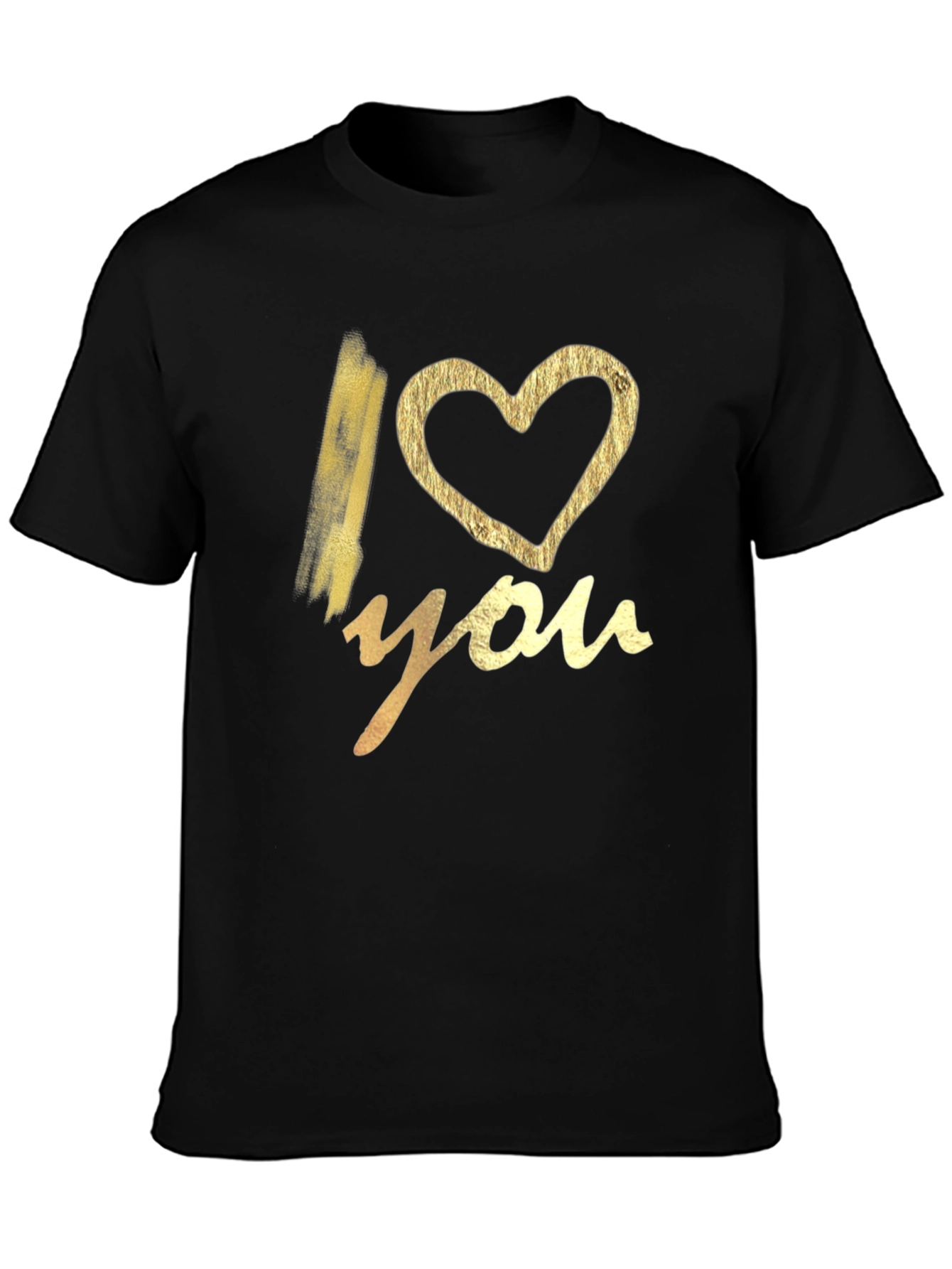 I Heart You Graphic Tee - Black Casual T-Shirt