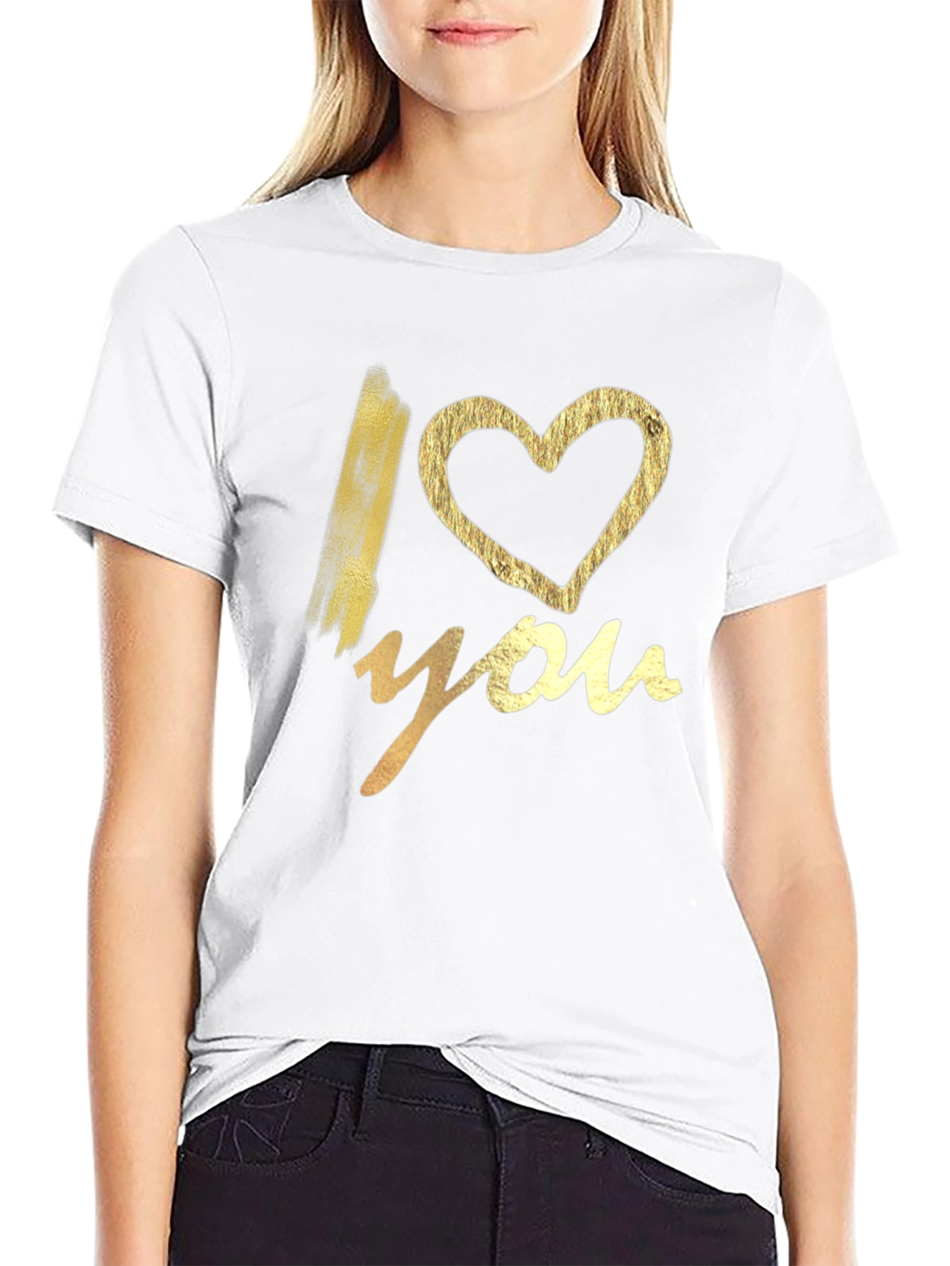 I Heart You Graphic Tee - Black Casual T-Shirt