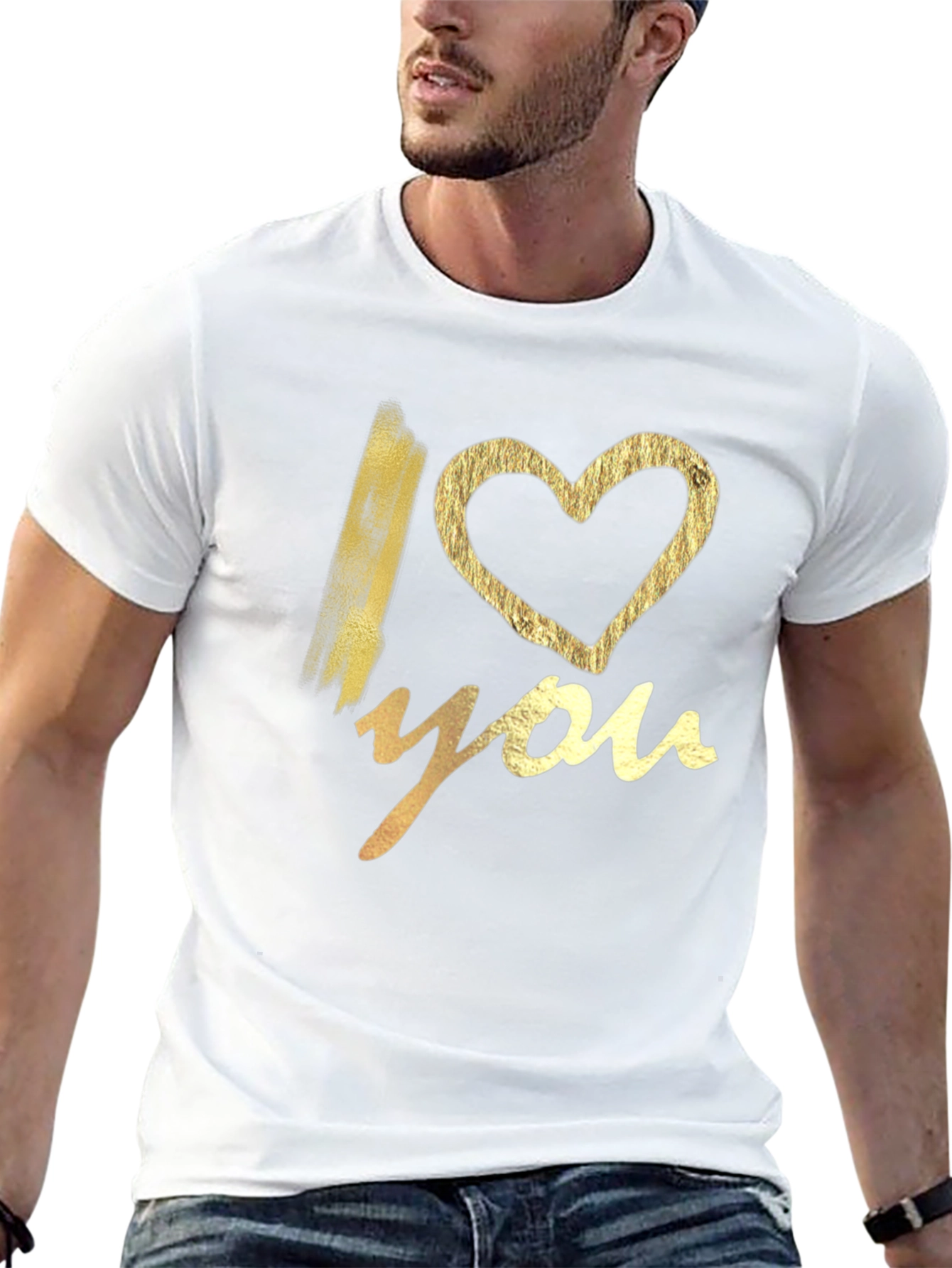 I Heart You Graphic Tee - Black Casual T-Shirt
