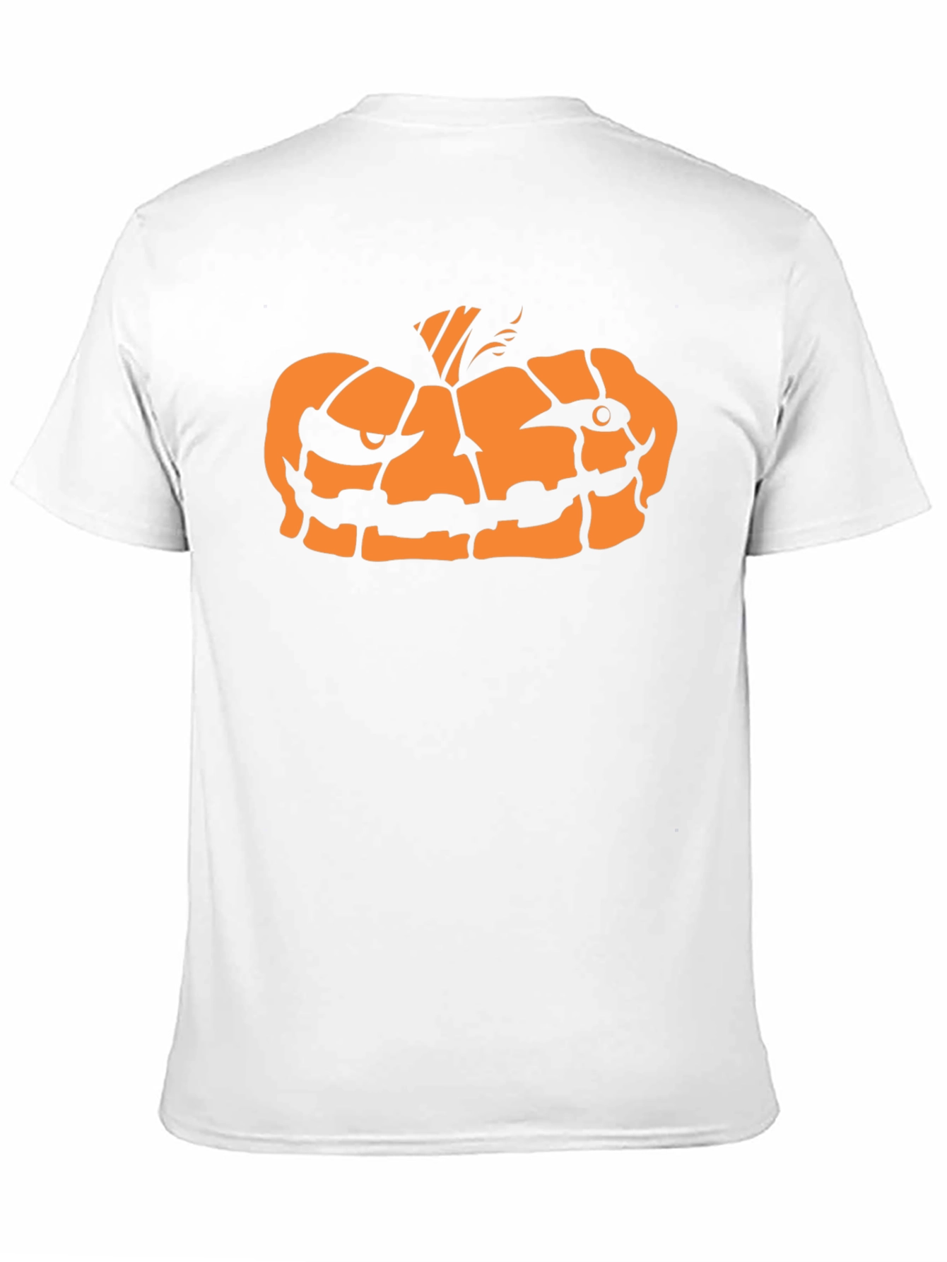 Halloween Pumpkin Face Graphic Tee - Black