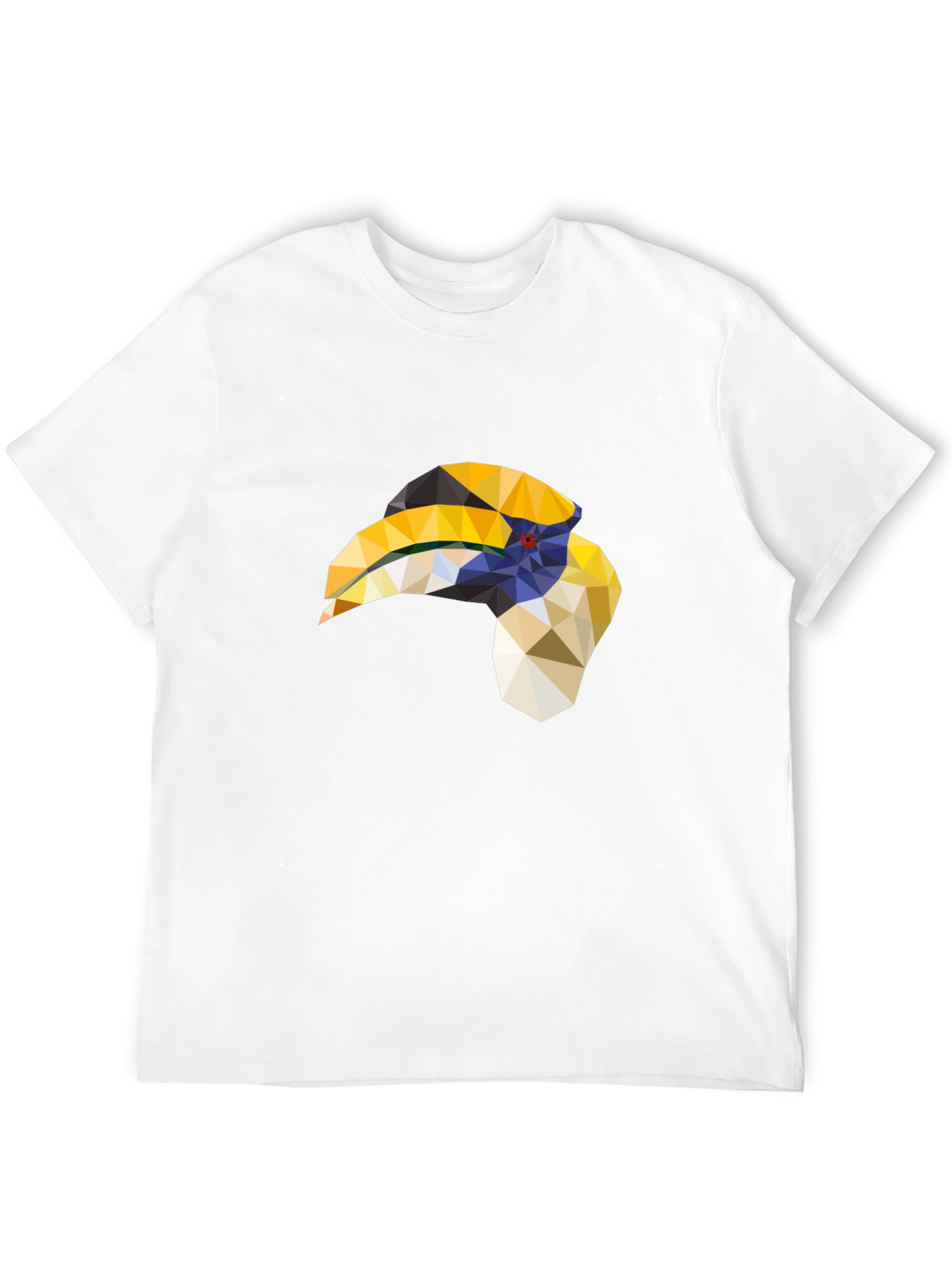 Geometric Hornbill T-Shirt - Black