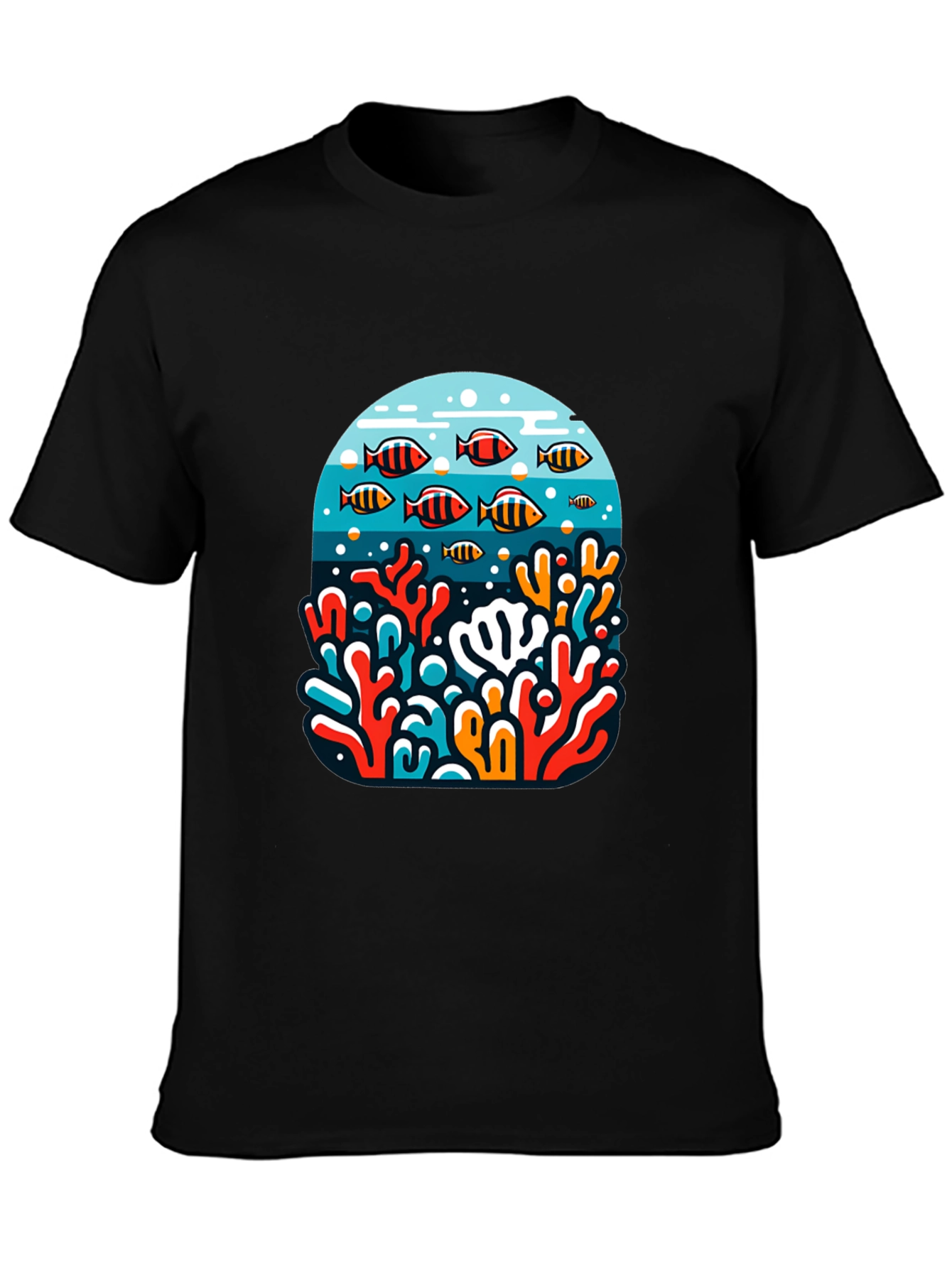 Ocean Reef Graphic Tee - Black
