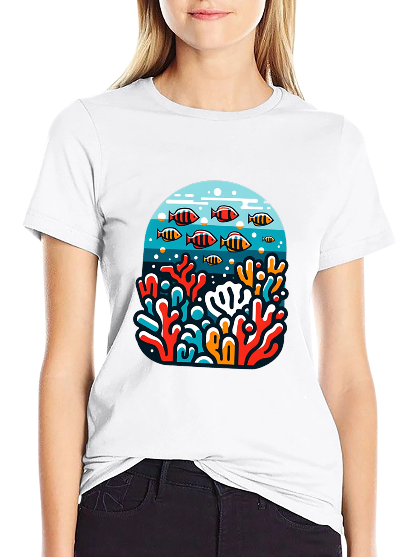 Ocean Reef Graphic Tee - Black