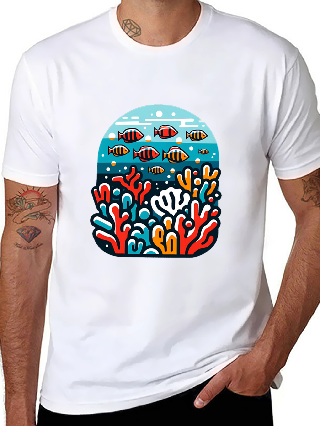 Ocean Reef Graphic Tee - Black