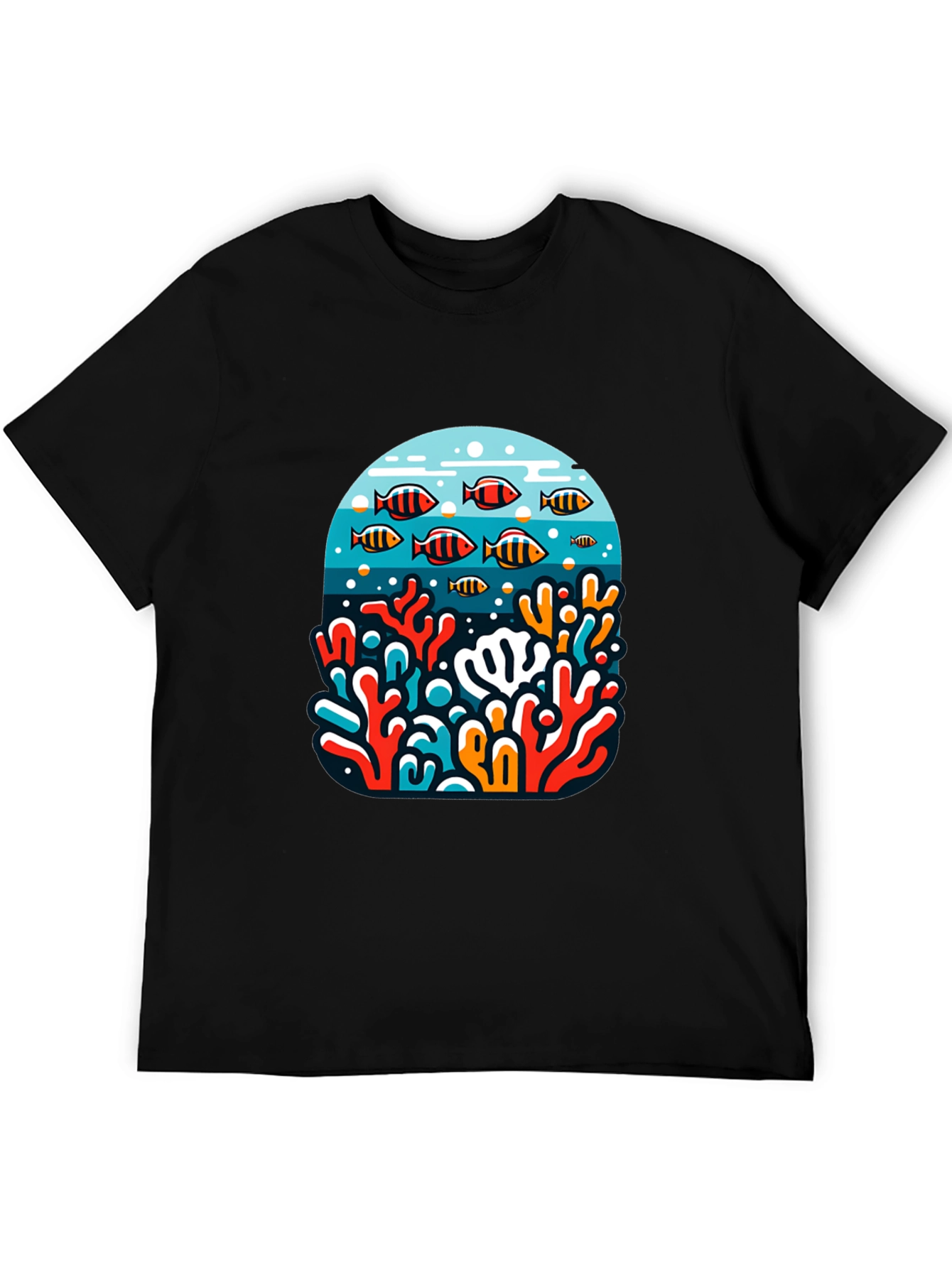 Ocean Reef Graphic Tee - Black