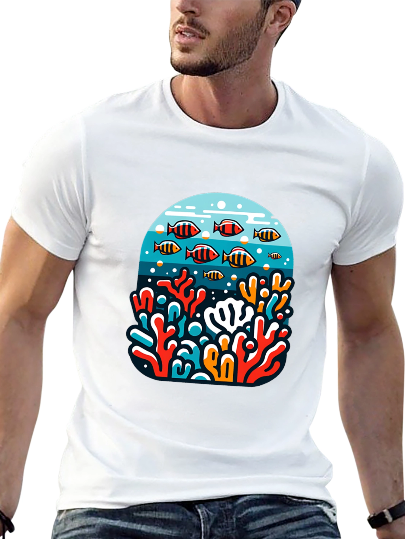 Ocean Reef Graphic Tee - Black