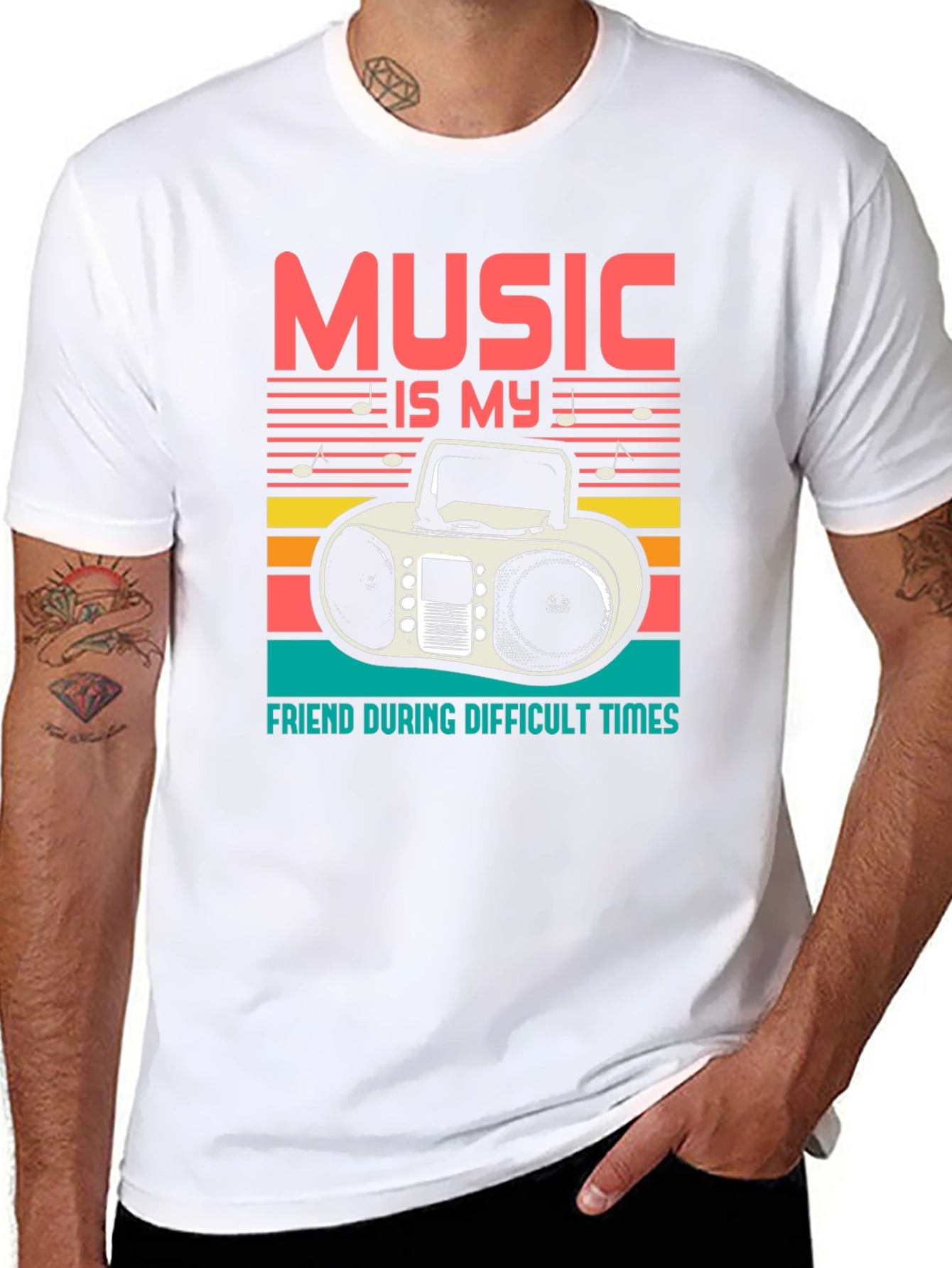 Music is My Friend Graphic T-Shirt