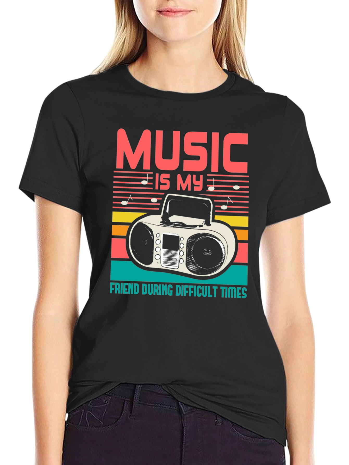 Music is My Friend Graphic T-Shirt