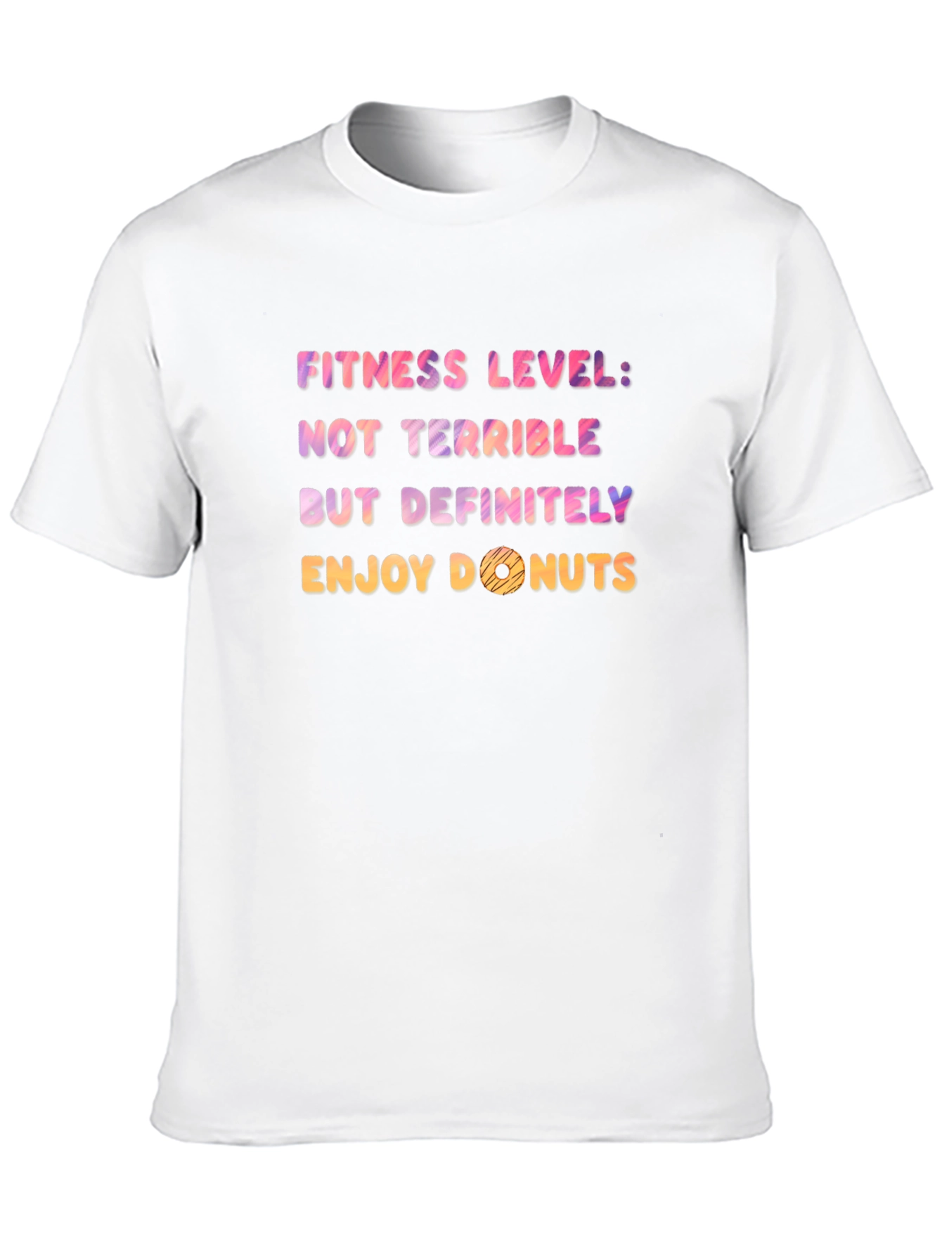 Funny Fitness Level Donuts Graphic Tee