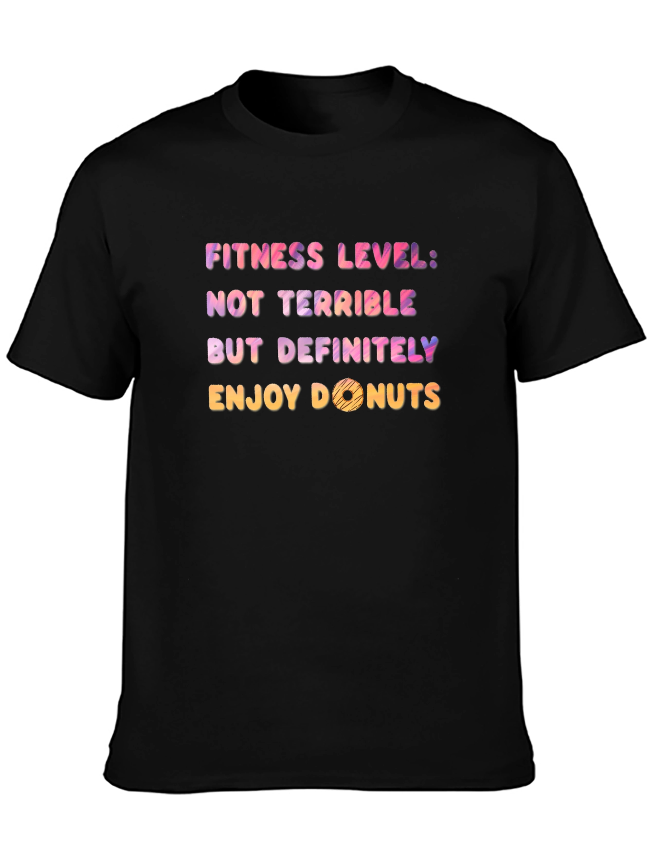 Funny Fitness Level Donuts Graphic Tee